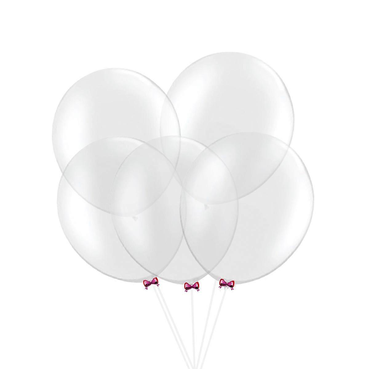 Large Latex Balloons 36-Inch Round Transparent For Indoor Outdoor Photo Shoots Decorative 6Set
