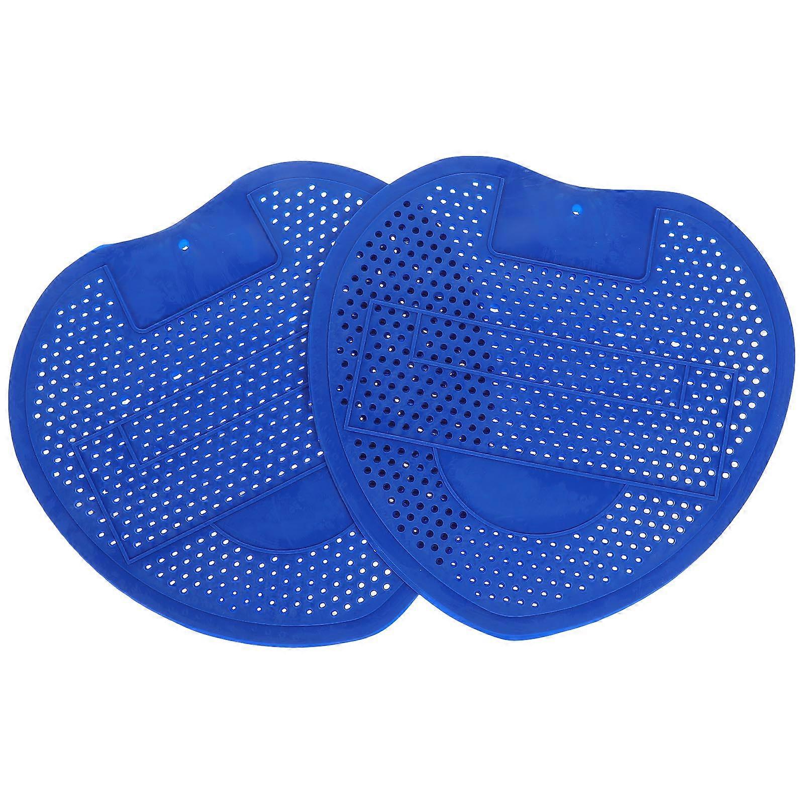 Bathroom Urinal Drain Cover Anti Splash Urinal Mat Random Color 2Pcs