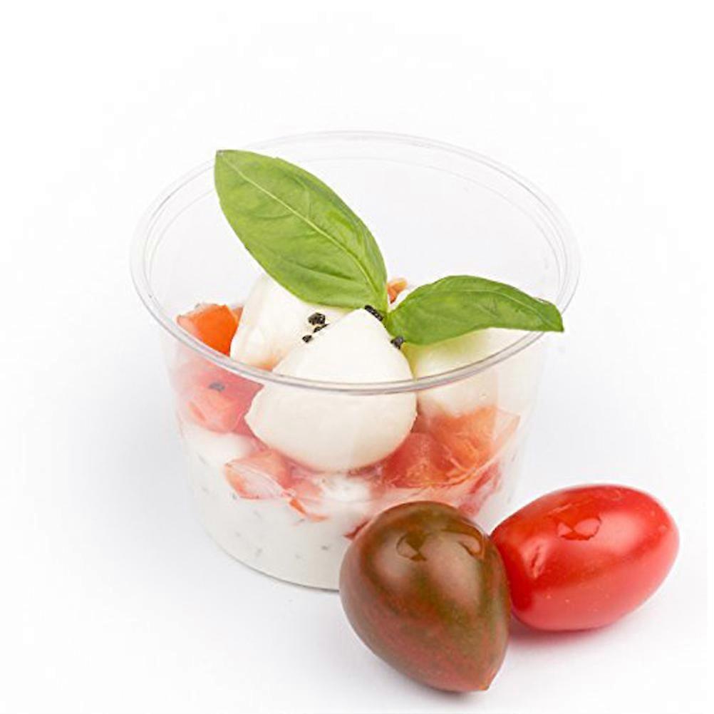 Transparent Disposable PP Cups with Lids for Beverage Use Jelly Yogurt 10.5oz