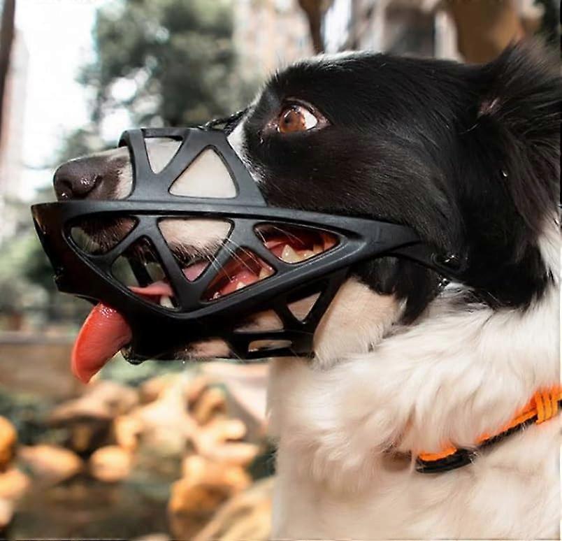 Dog muzzle, dog muzzle with headband loop, TPR basket for training, black, multiple sizes (Black/1 pc, S/1721cm/610kg) S/1721cm/610kg Black/1 Pc