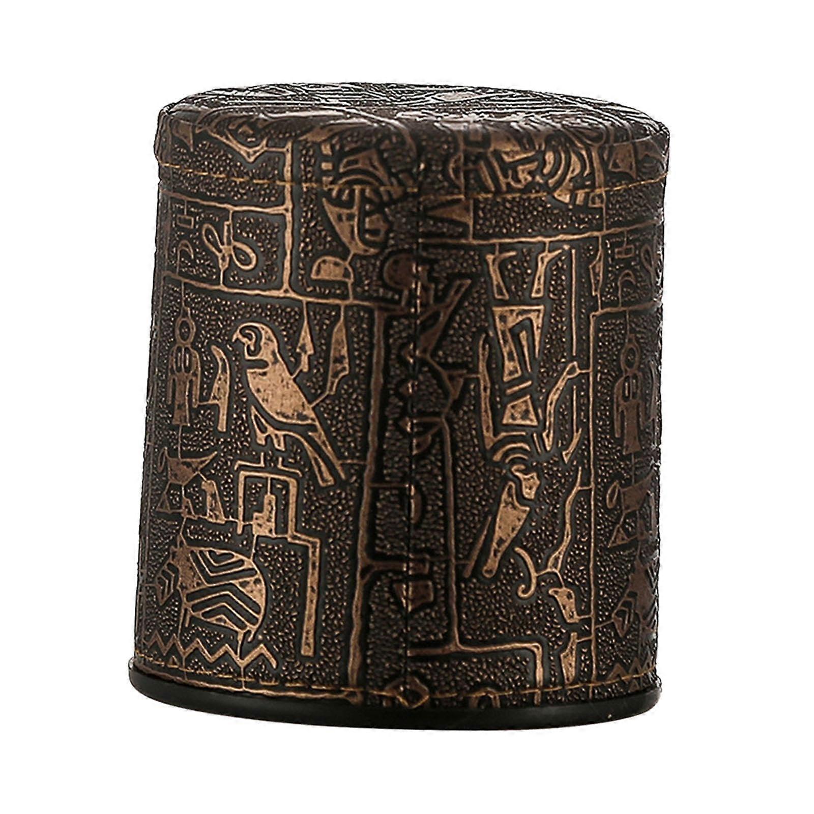 PU Dice Cup for Family Games, Durable Gaming Accessories, Ideal for Dice Bars, Black and Red Color Options