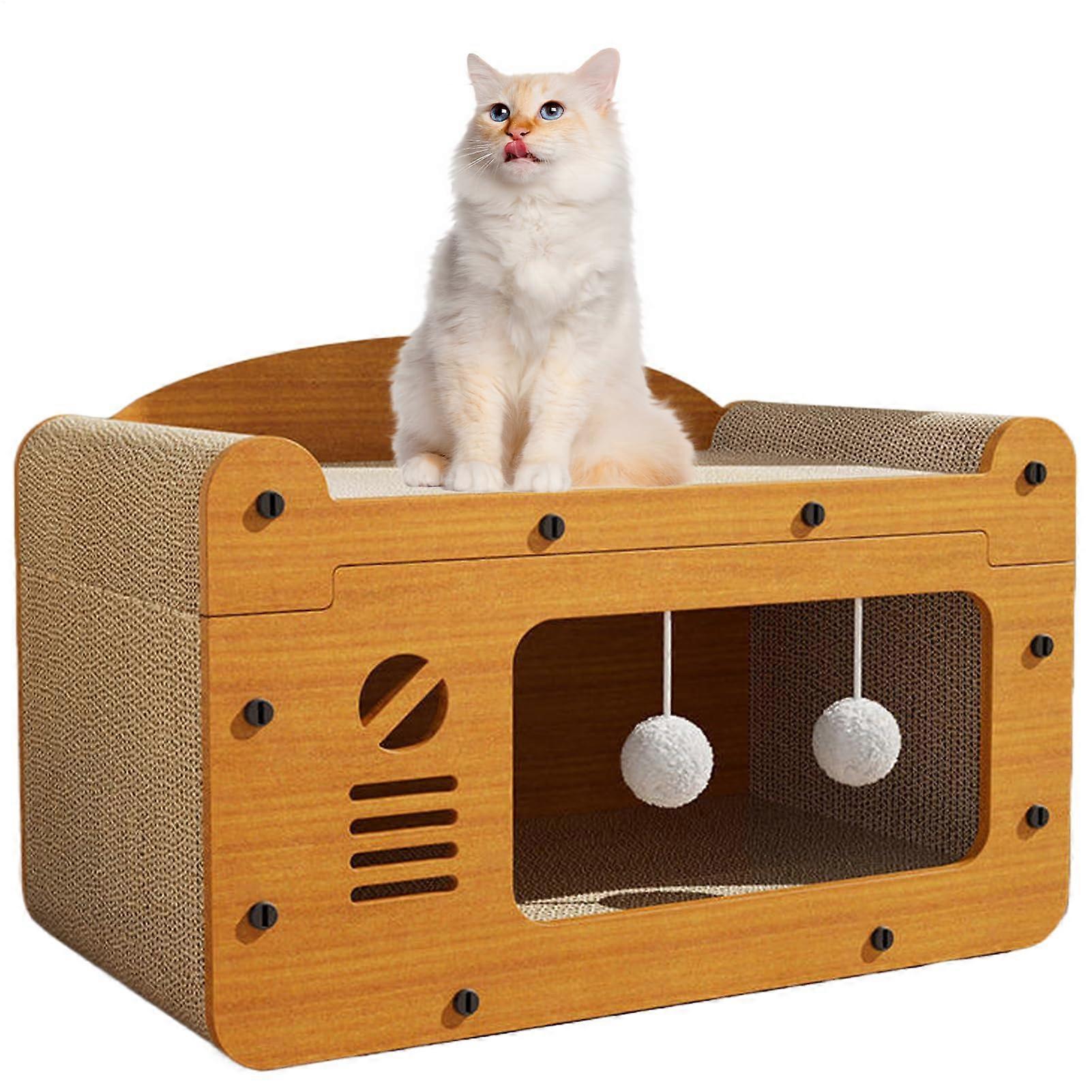 Cat Scratch Lounge Bed, Scratching Board for Claw Sharpening and Play