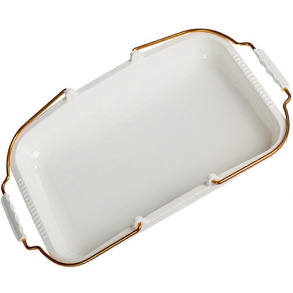 Bread Serving Tray Rectangular Cake Container For Home Dinner Reusable 1Pcs