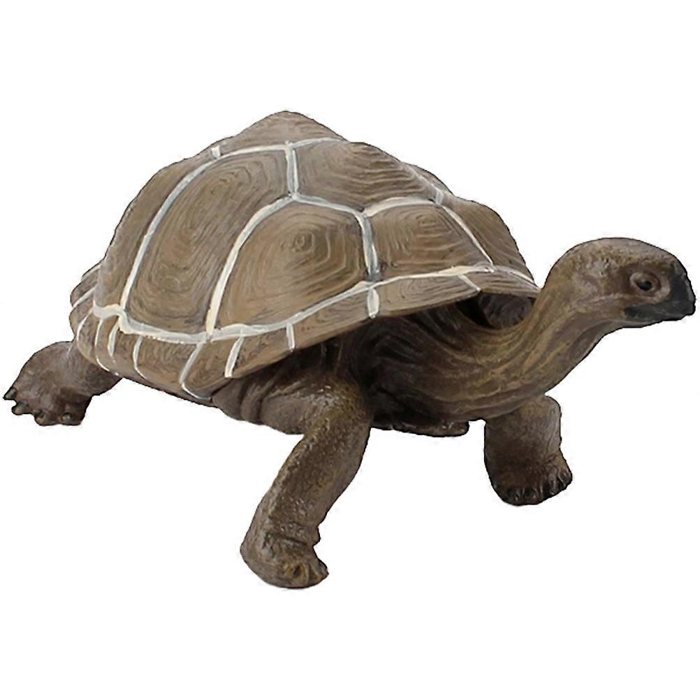Lifelike Tortoise Figurine for Decor Light Brown Plastic Toy Perfect for Photos Teaching and 4.5 inches