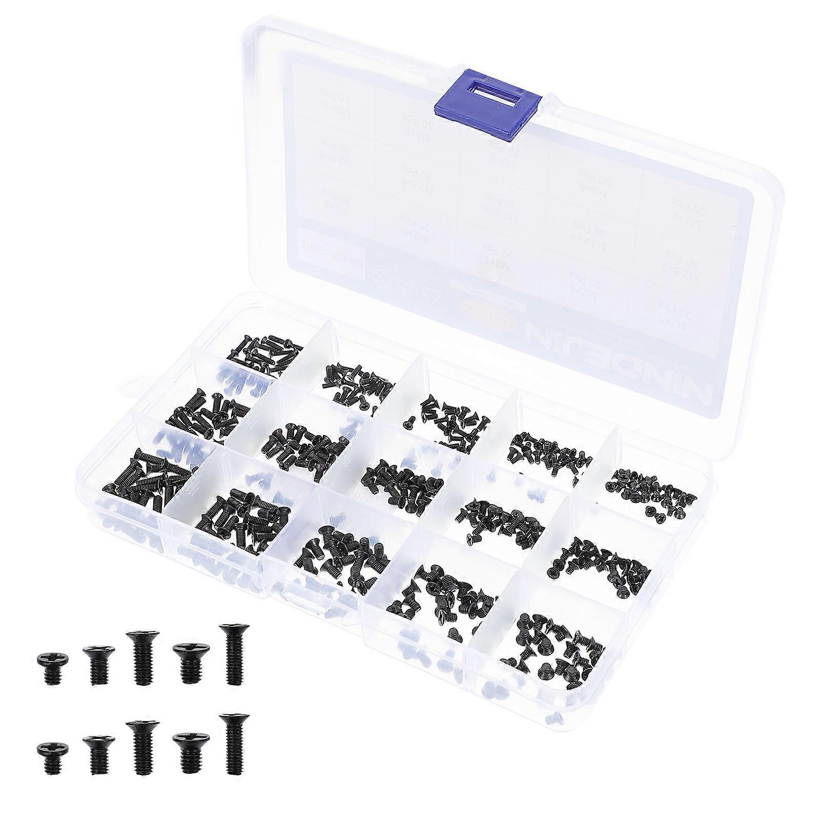 Stainless Steel Countersunk Bolt 1 Set for Tech Enthusiasts Compact Size Wear-Resistant 450Pcs
