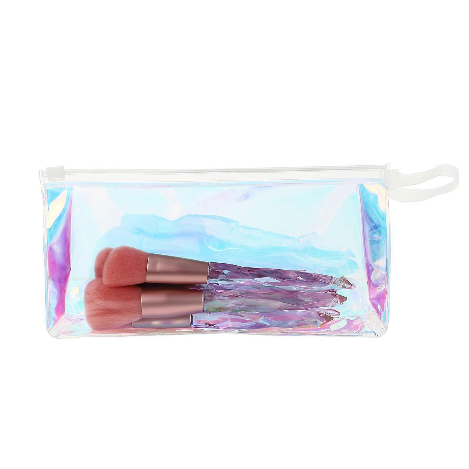 Compact Makeup Brush Set Practical Design For Women Everyday Use Pink 1Set