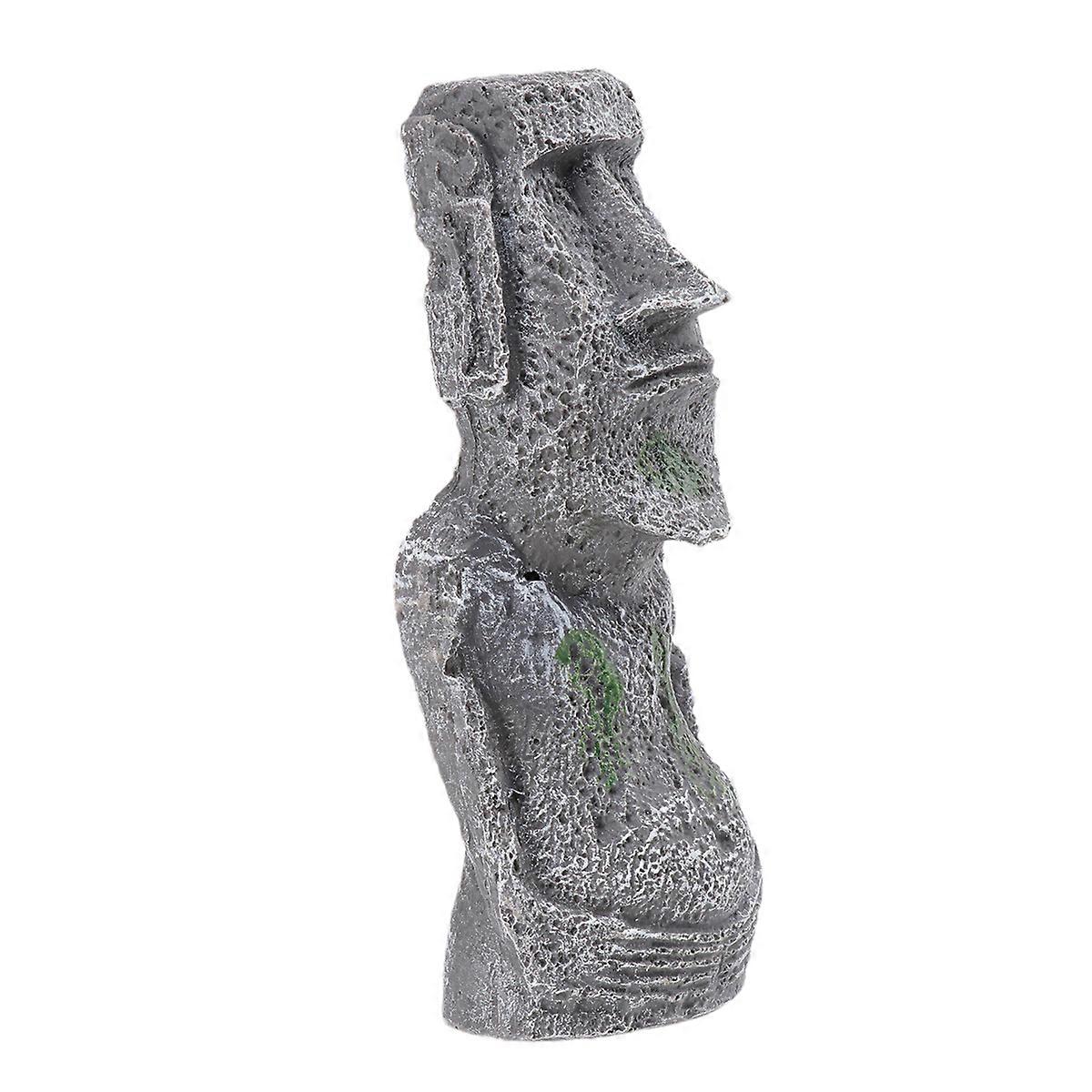 Aquarium Statue Resin Figure Ornament Fish Tank Use Realistic Simulation 17.5X7.5X7.5cm Safe for Aquatic Fish 1Pcs
