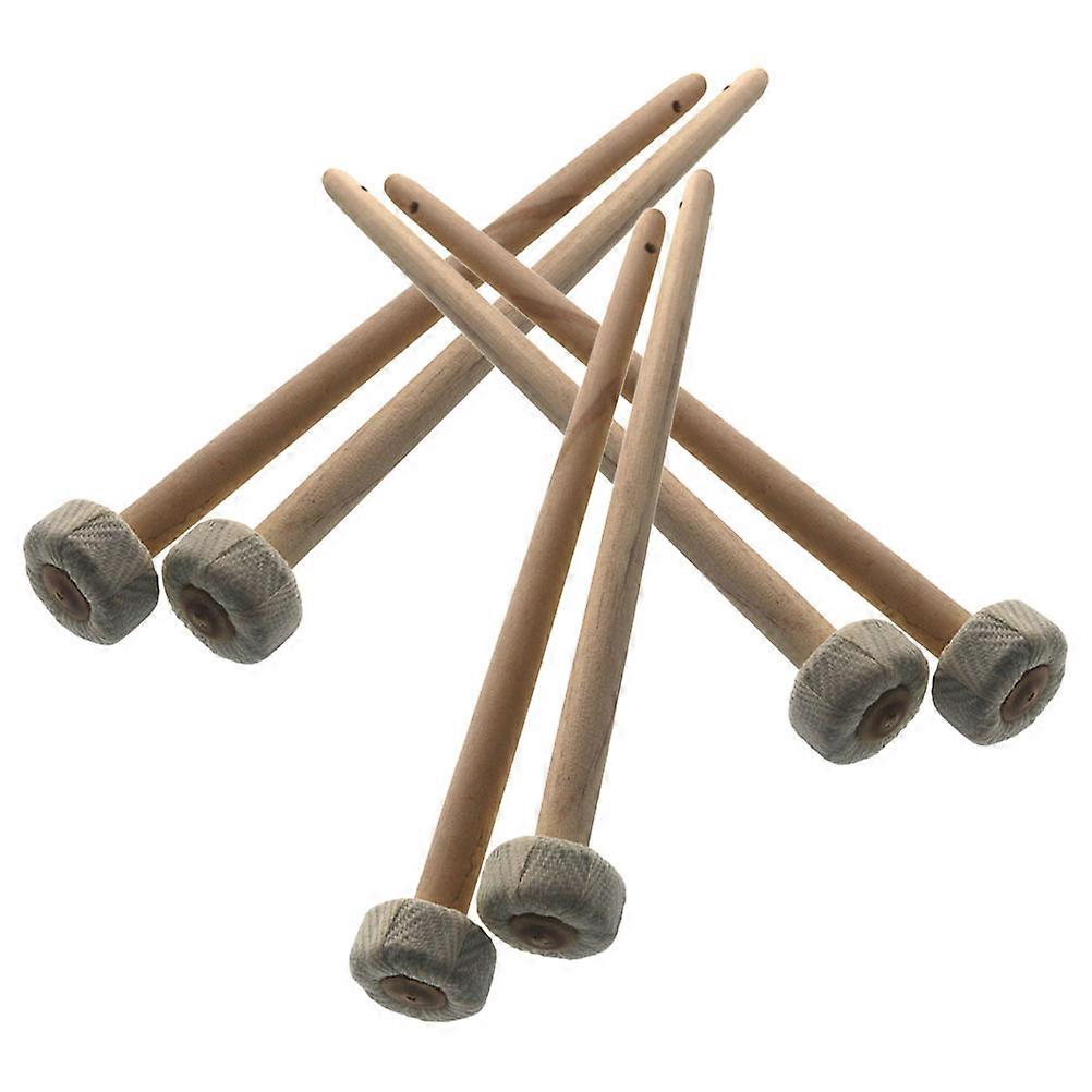 6pcs Percussion Drumsticks with Cotton Linen Wrap – Durable, Balanced Striking Force & Smooth Surface for Enhanced Musical Performance
