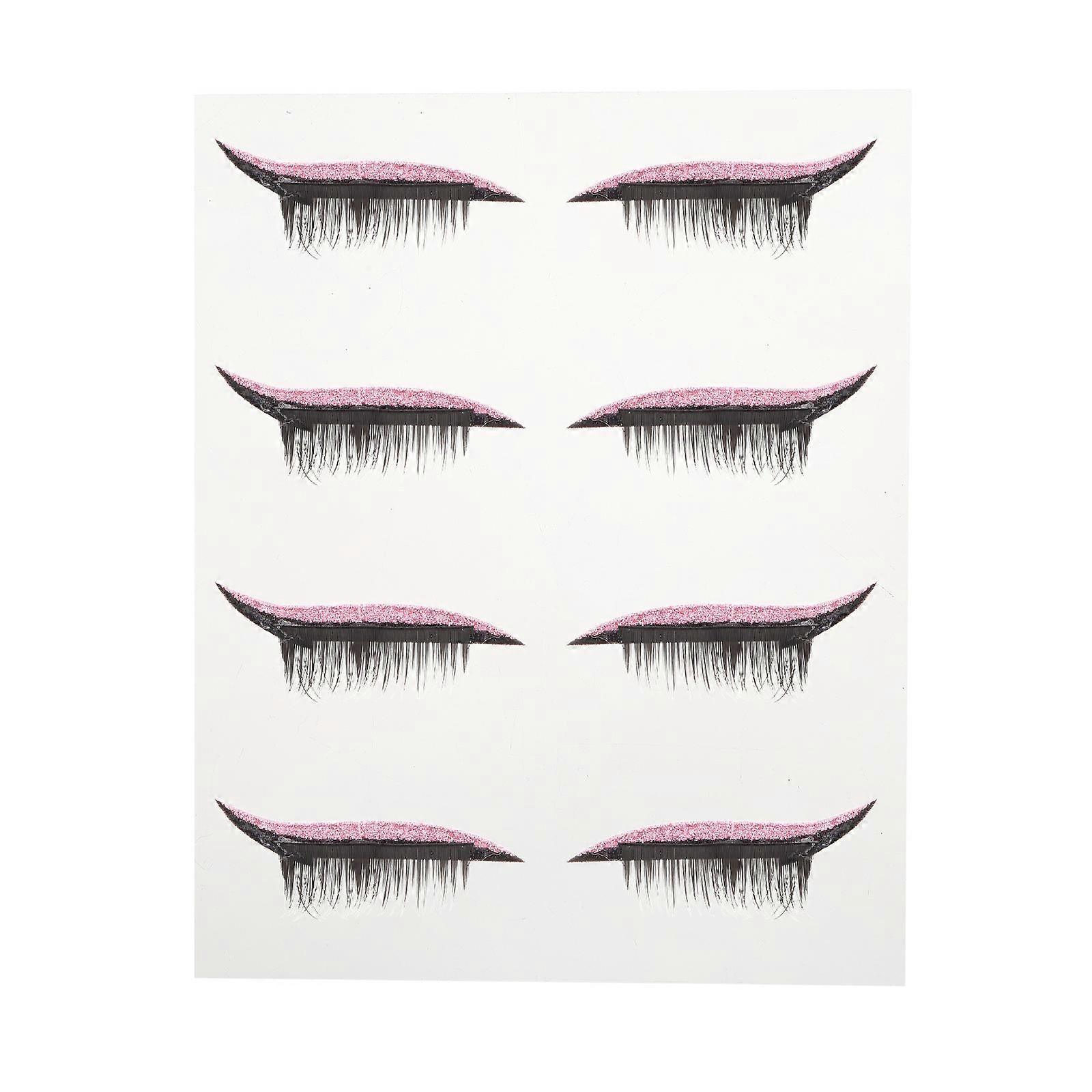 Pink Eyeliner Stickers for DIY Easy to Use and Tear Off Suitable for Daily Makeup 4 Pairs