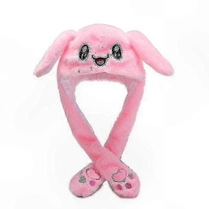 Plush Bunny Ears Cap with Moving Feature for Kids and Adults
