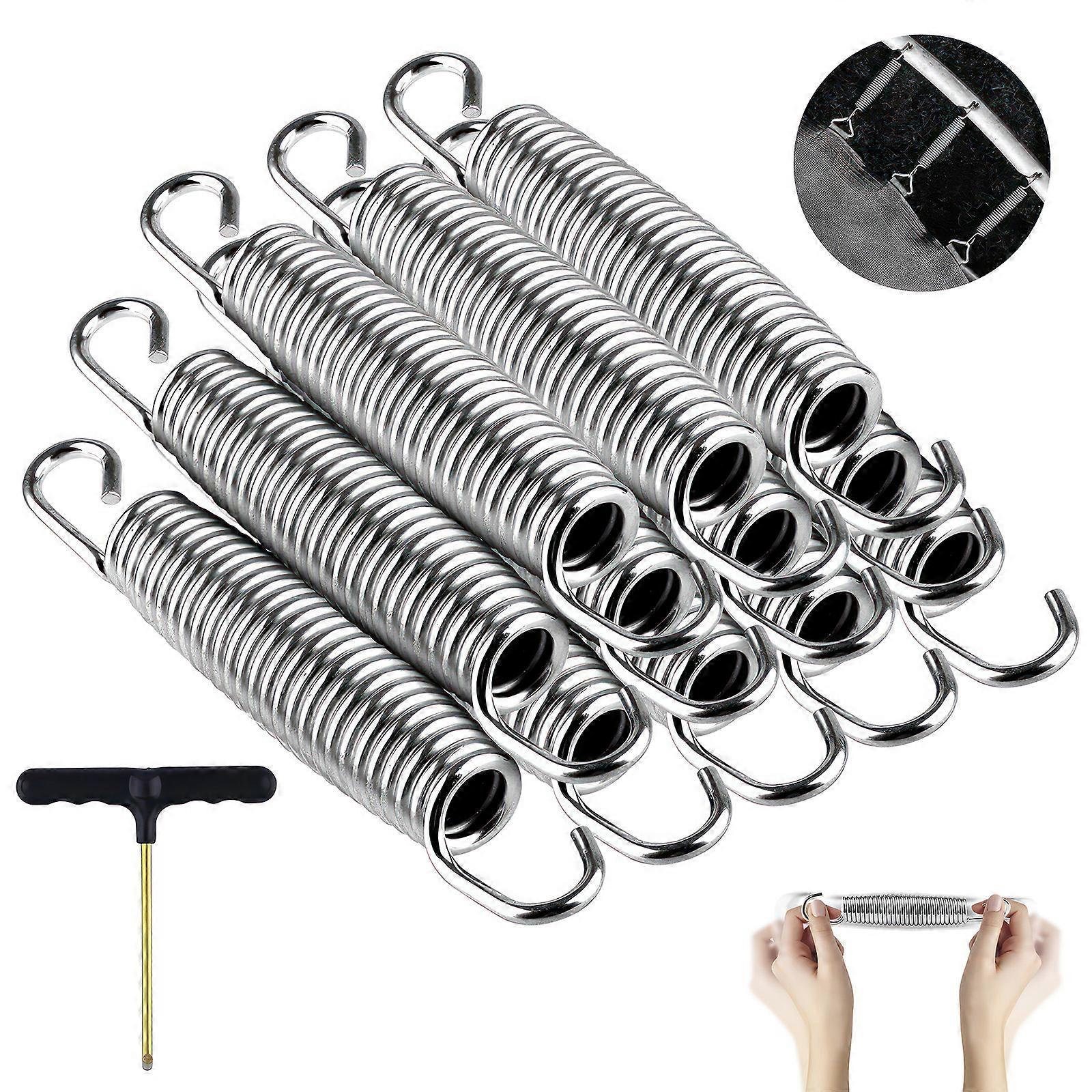 12pcs Trampoline Replacement Spring Accessories + Hooks (135mm)