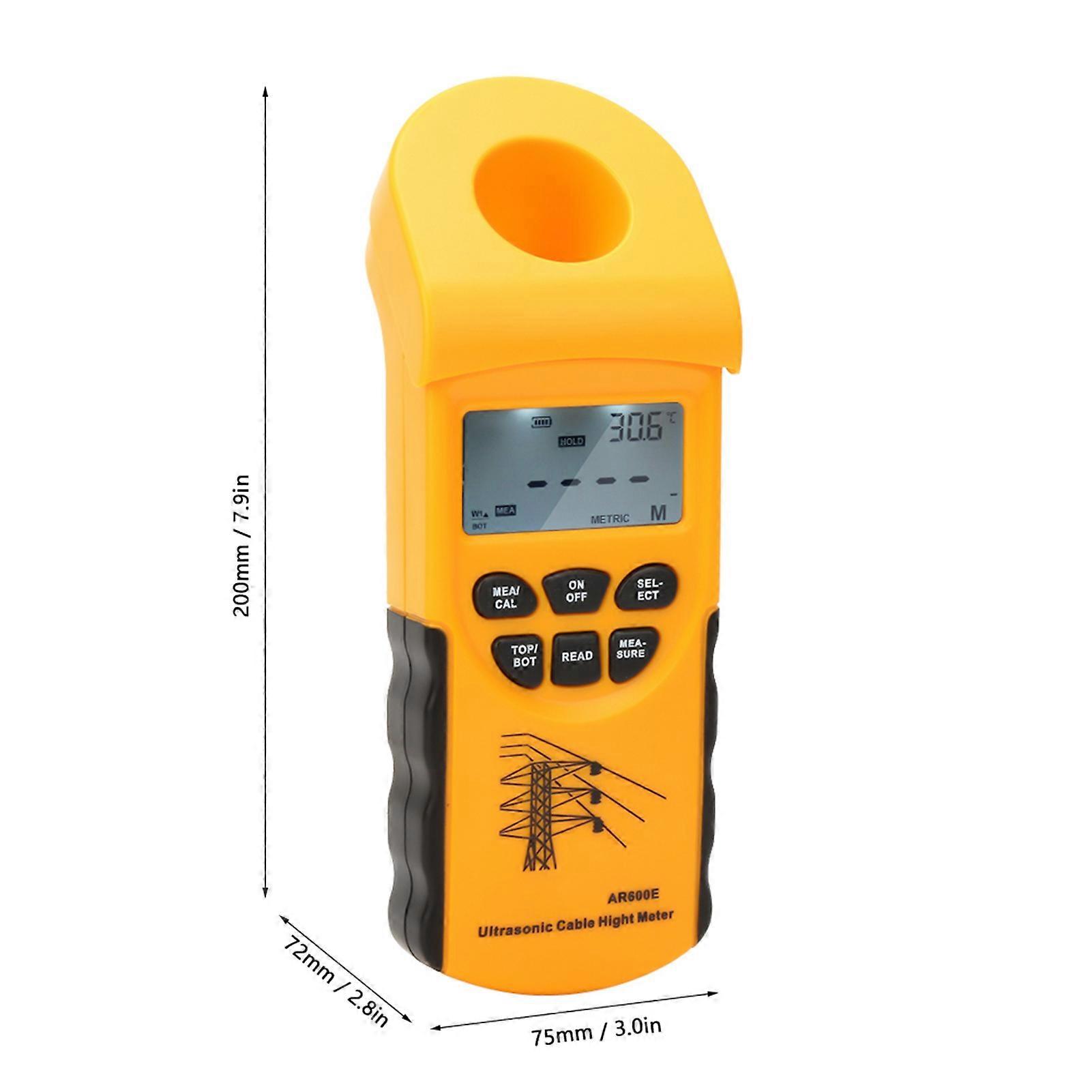 SMART SENSOR AR600E LCD Display 6 Cables Measurement Ultrasonic Cable Height Meter