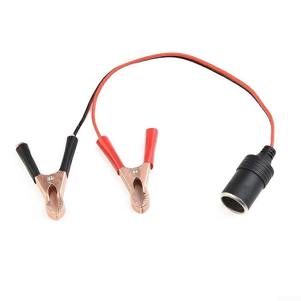 Battery Clip with Socket for 12V 24V Vehicle Equipment, Universal Adapter, High Quality Material, Compatible with Various Vehicle Models
