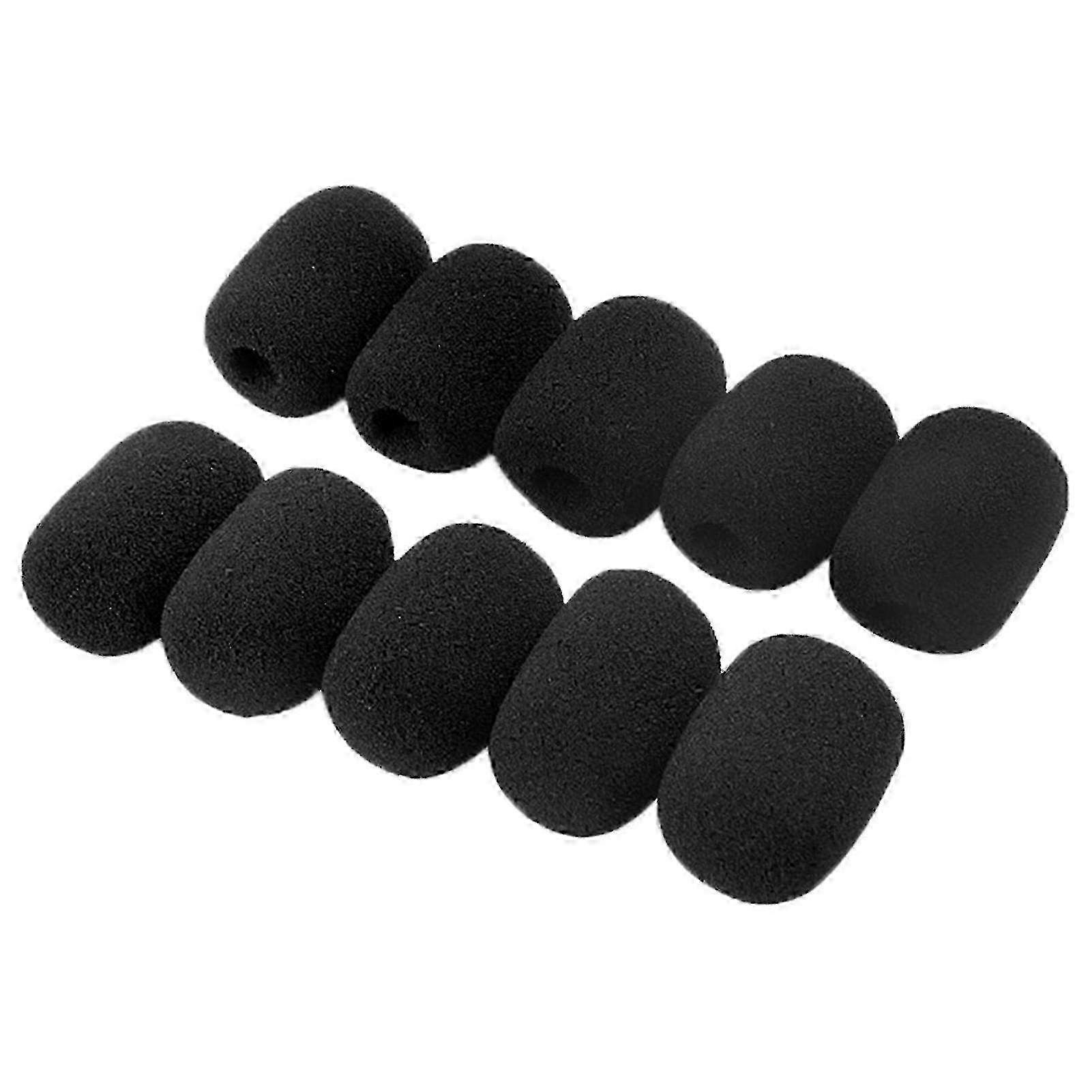 Replacement Foam Covers for 10 Pack Microphone Windscreen Soft Sponge Headset Protectors Compatible with Meeting Microphone