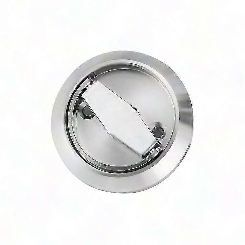 Silver Embedded Handle Knob - Round Pull Ring Lock for Drawers & Wardrobes