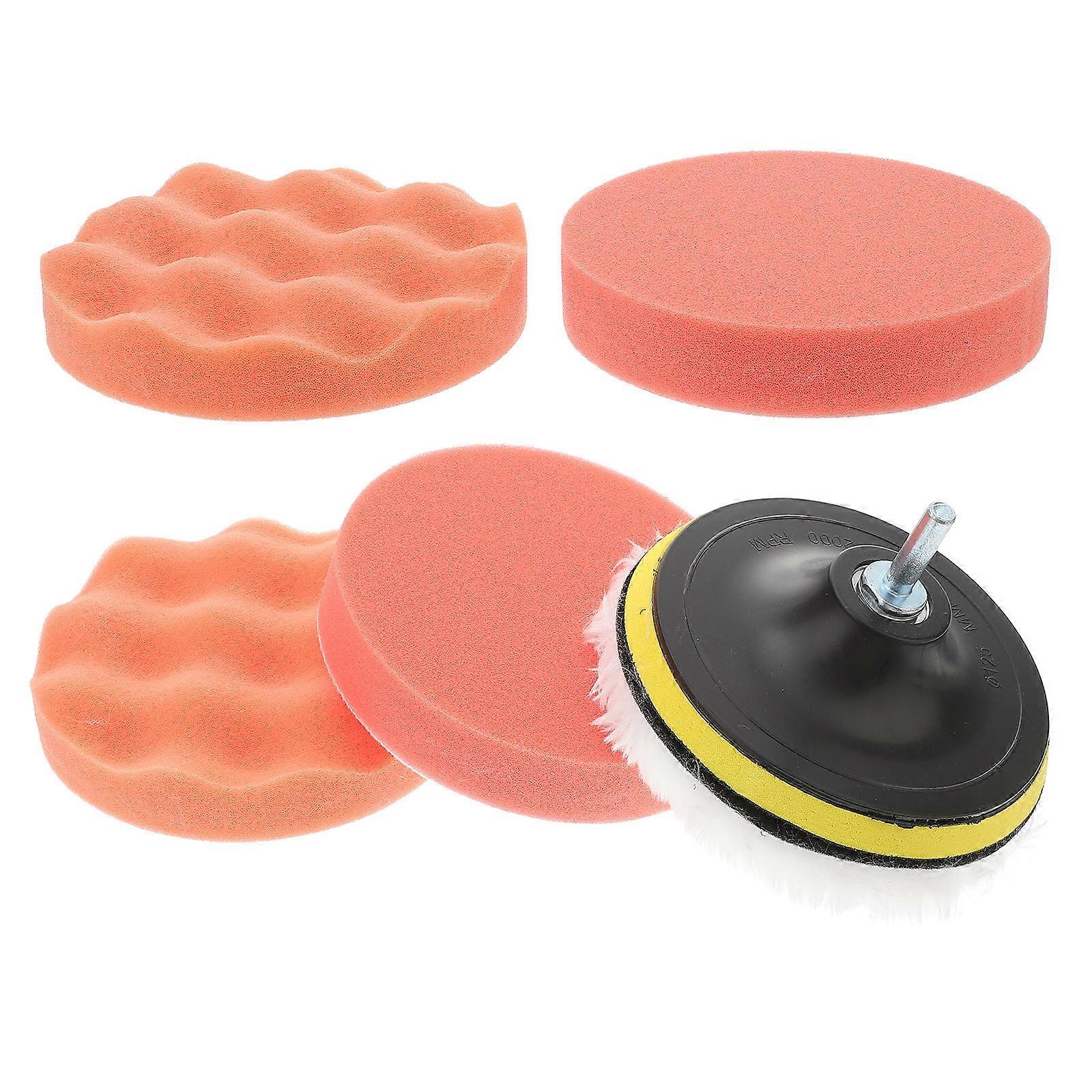 Polishing Pad 7Pcs Natural Sponge Cushion For Car Enthusiasts Waxing And Buffing