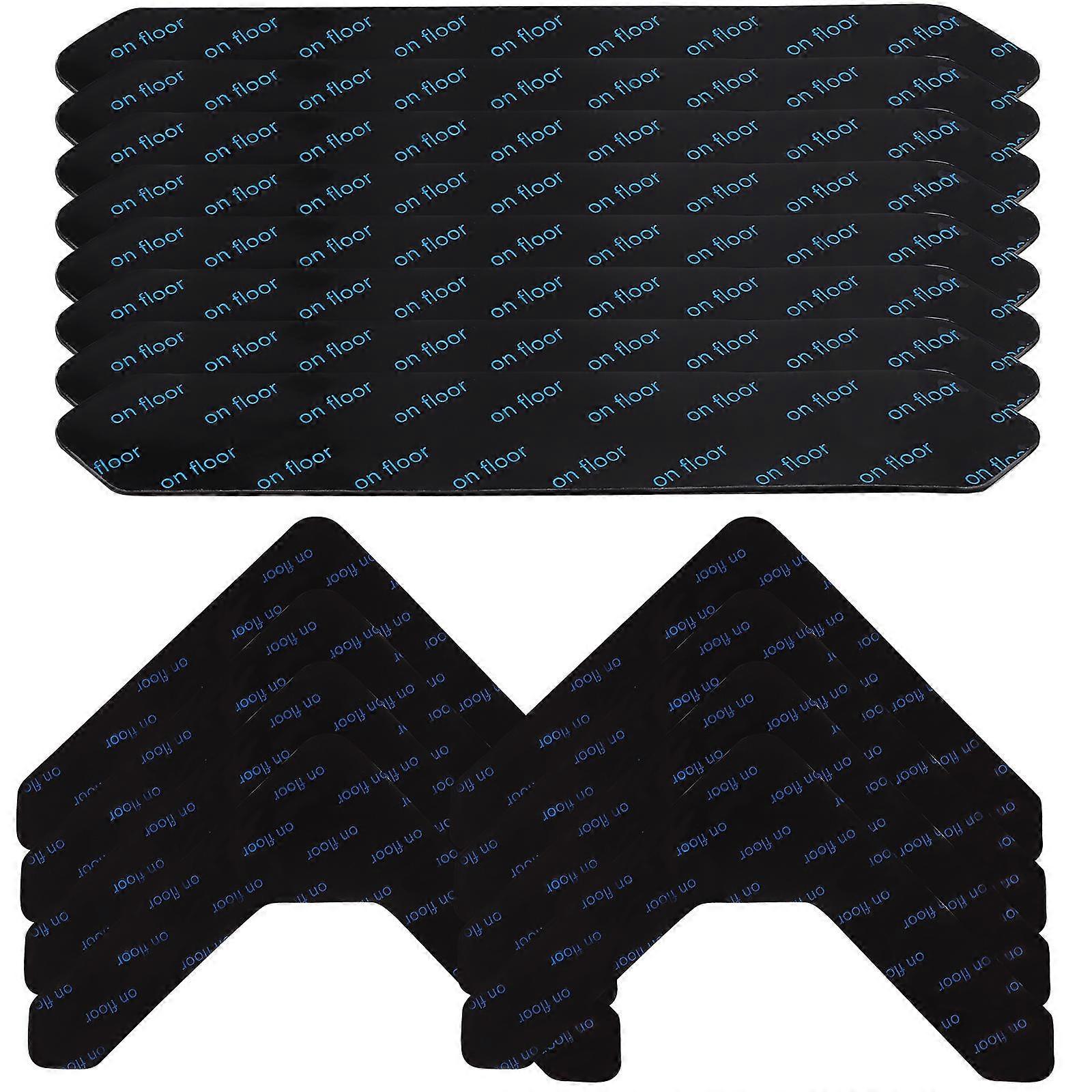 16pcs Non Slip Stickers Double Sided Curl Rug Pads Reusable Non Skid Tape For Hardwood Floors For Area Rugs