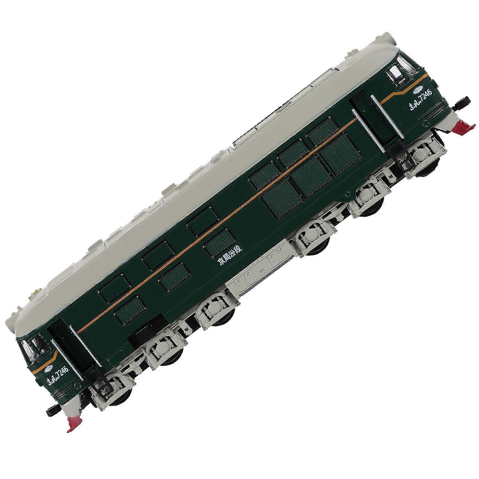 Model Train Toy Car in Green Color for Kids with Light and .5 Inches Long