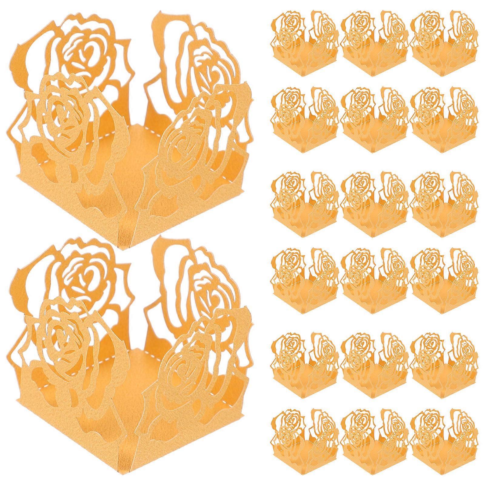 Chocolate Paper Liners Paper Truffle Wrappers for Storage Use 50Pcs
