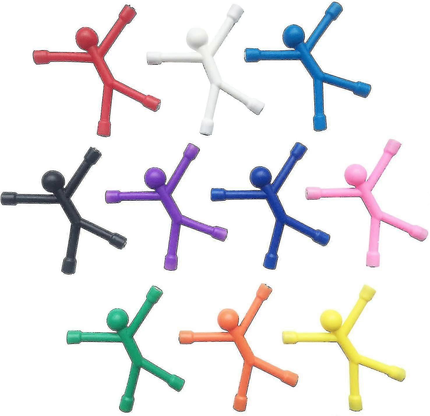 10pcs Mini Man Fridge Magnets, Cute Rubber Design