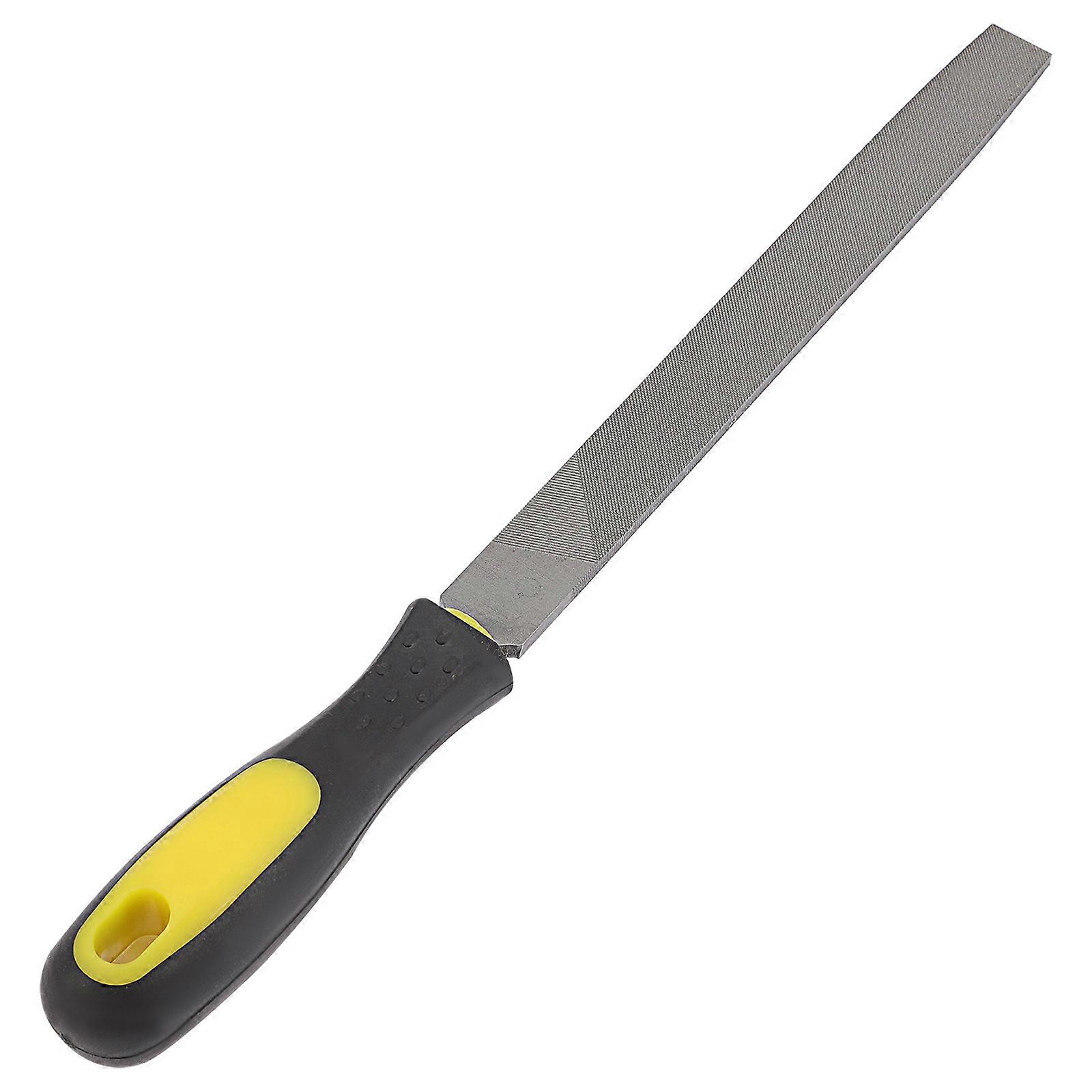 Flat Sharpening File with AntiSlip Handle T12 Carbon Steel for Home Metal Grinding 8 in Multi Color