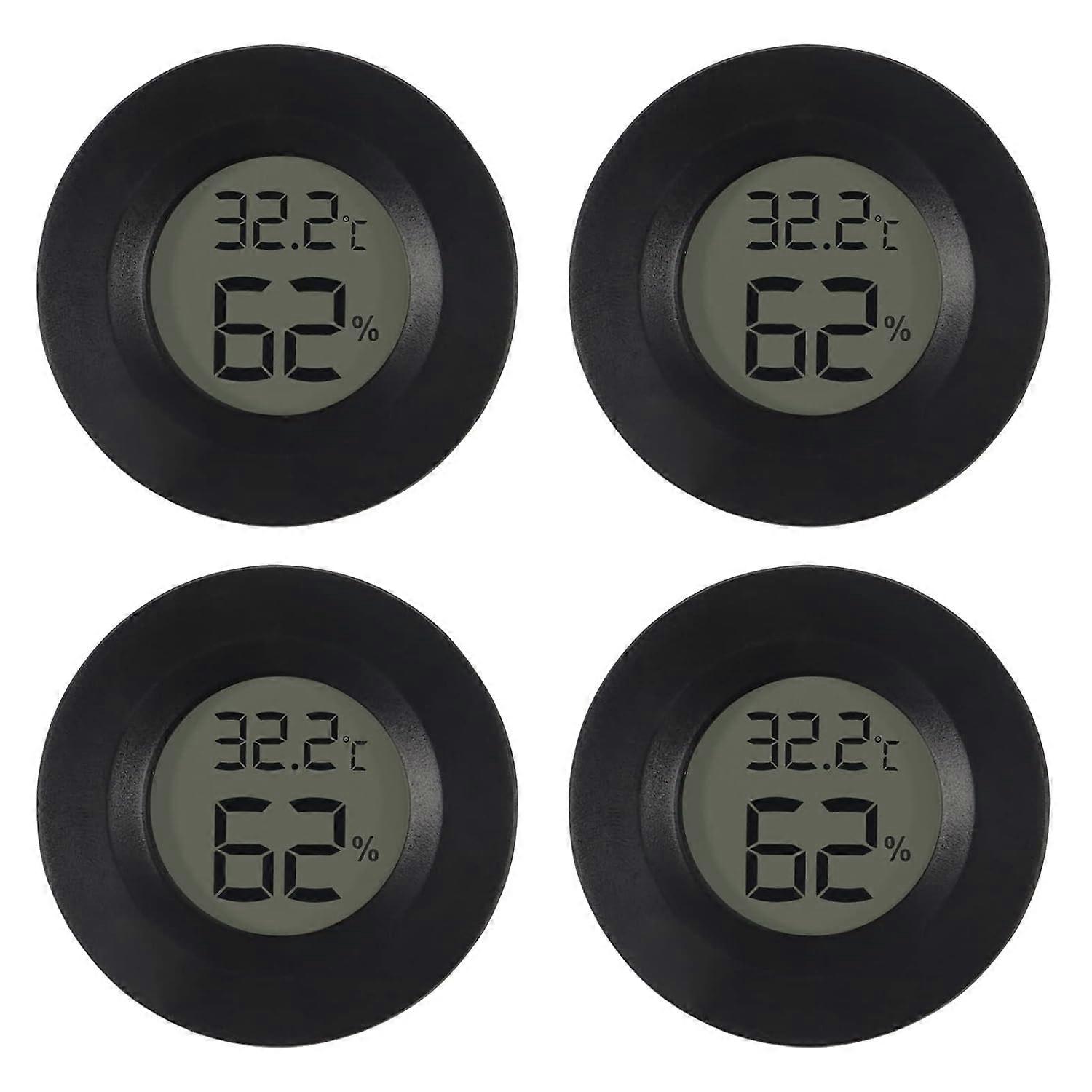 4Pcs Mini Digital Temperature Humidity Meters Gauge Indoor Thermometer Hygrometer Lcd Display Fahren