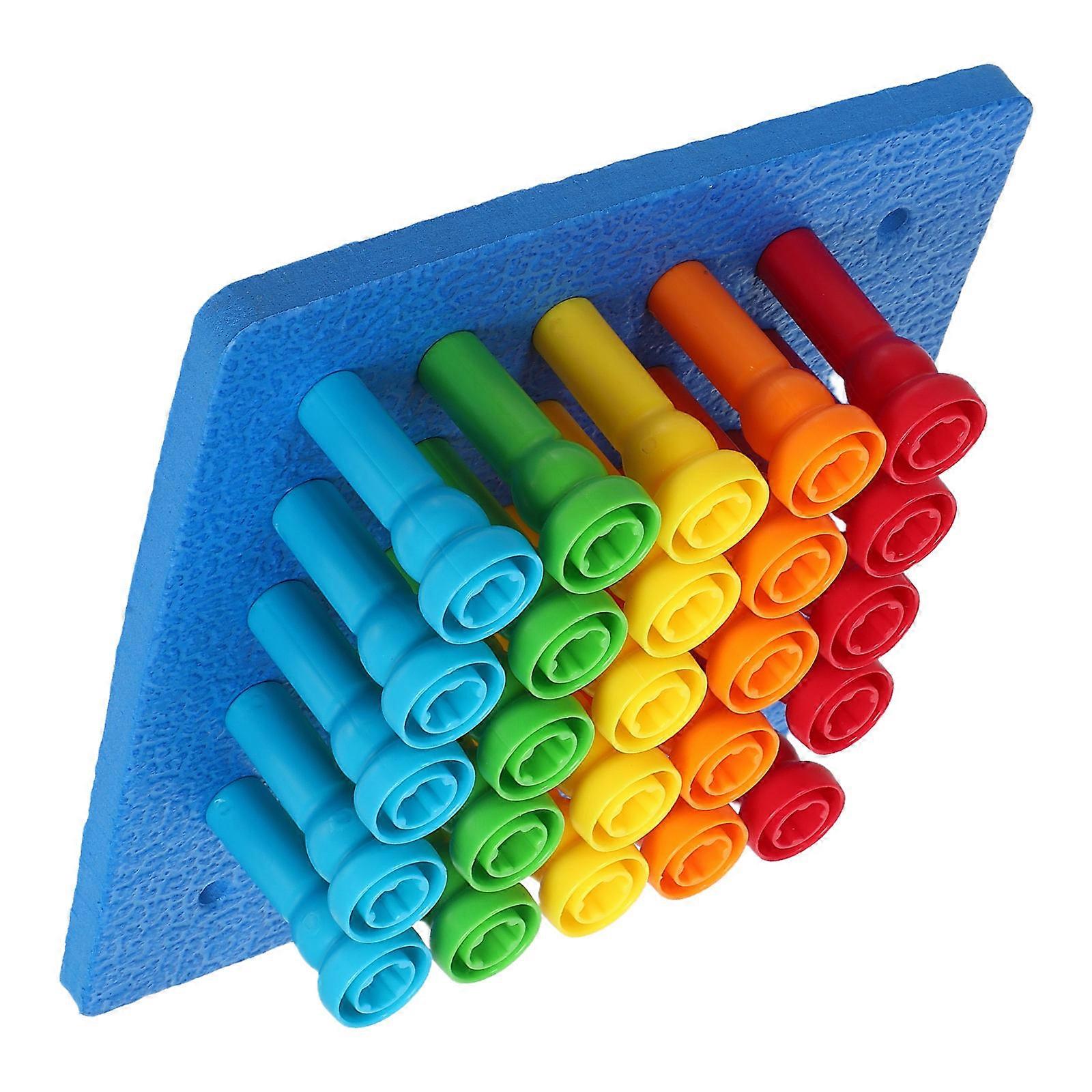 It looks like you're referring to a **preschool educational toy**—possibly a **color sorting puzzle peg board** designed for **fine motor skill