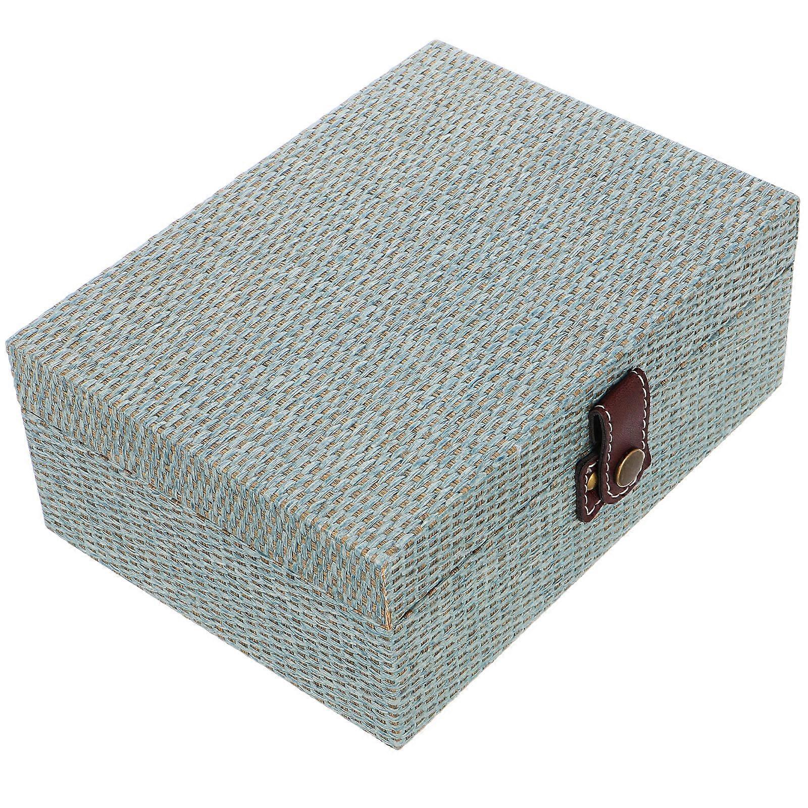 Multi Wooden Keepsake Box for Home Storage with Hinged Lid