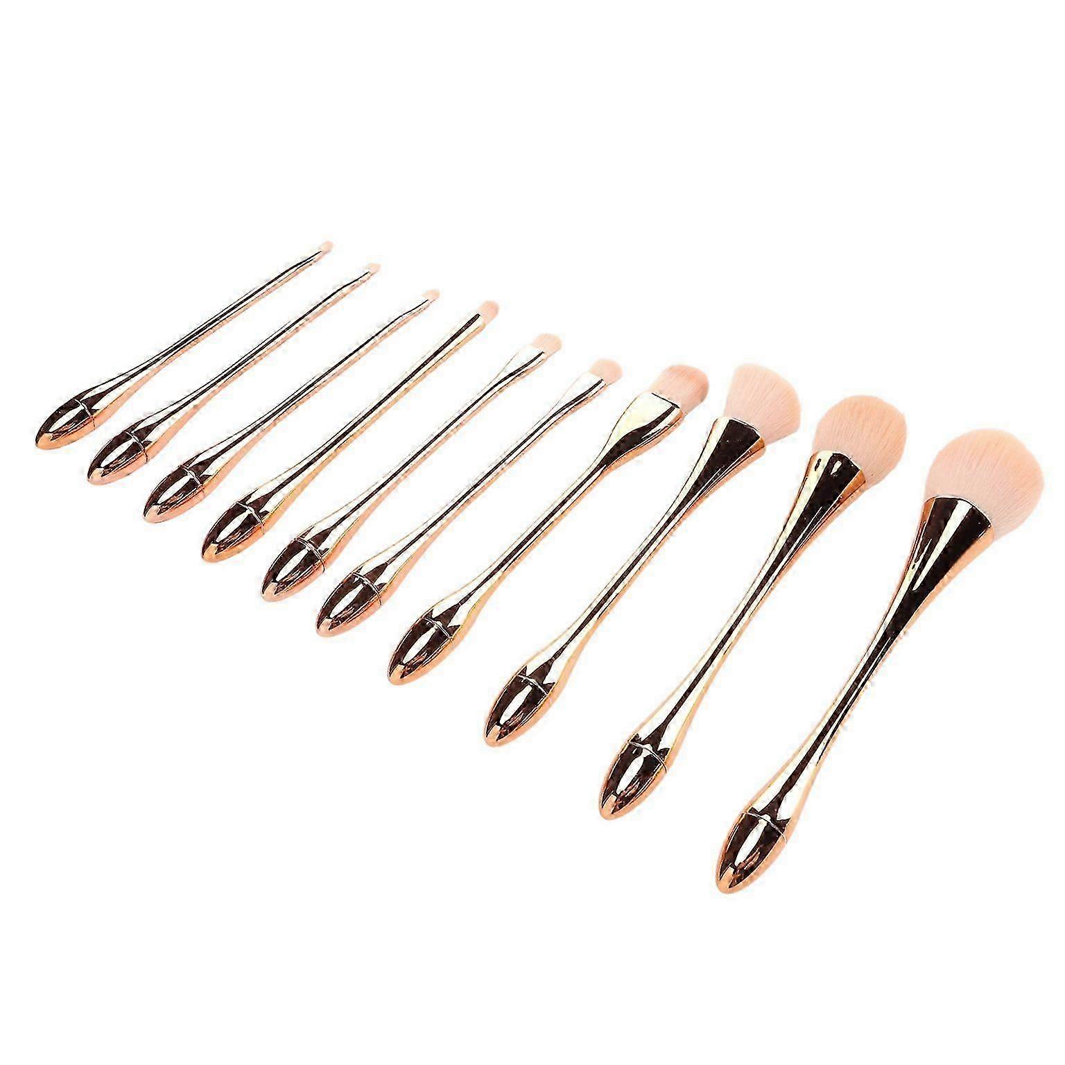 10-Piece Professional Makeup Brush Set for Eyeshadow and Concealer