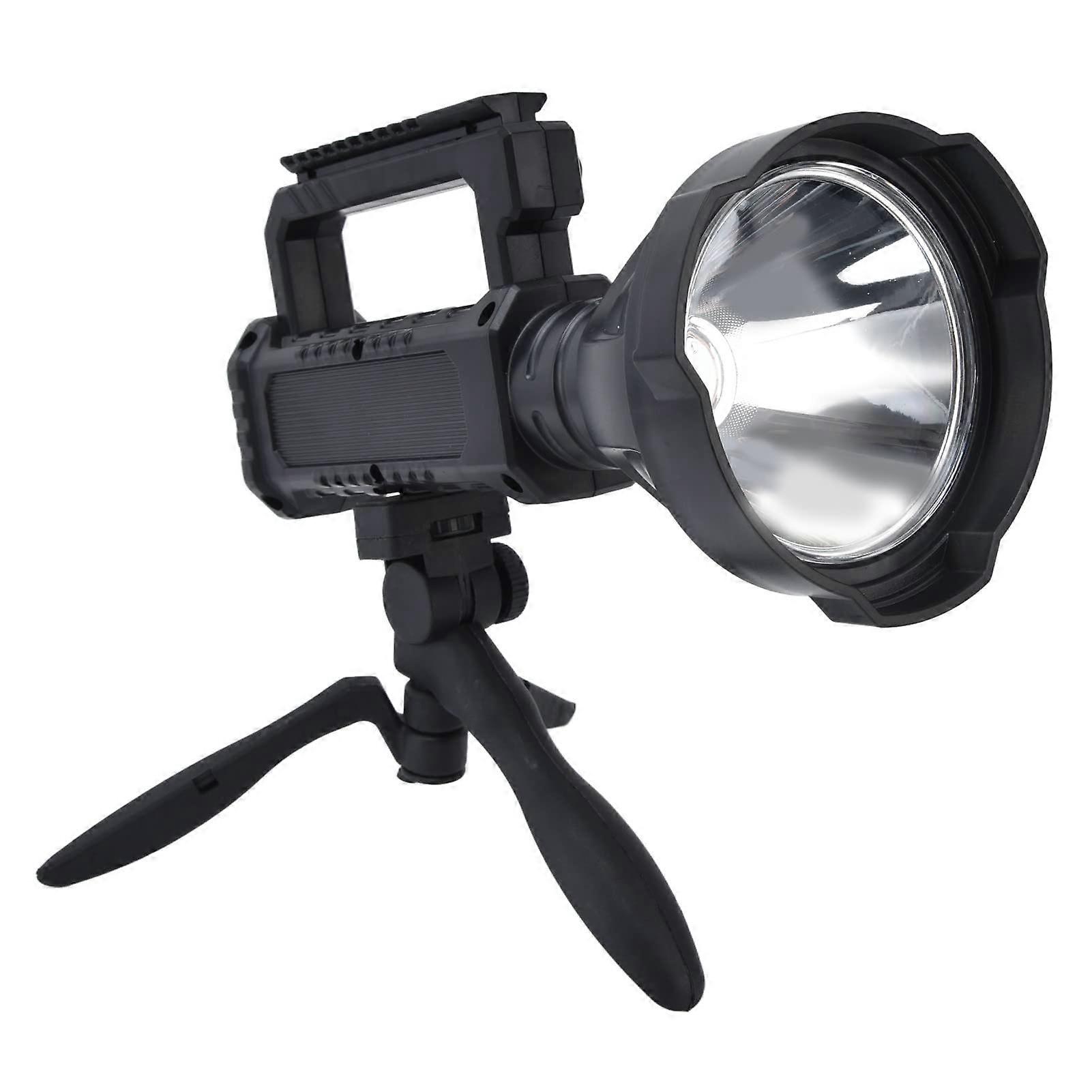 P50 LED Searchlight with Stand, 5000 LM Rechargeable LED Pocket Lamp, Portable Headlight for Camping and Hiking