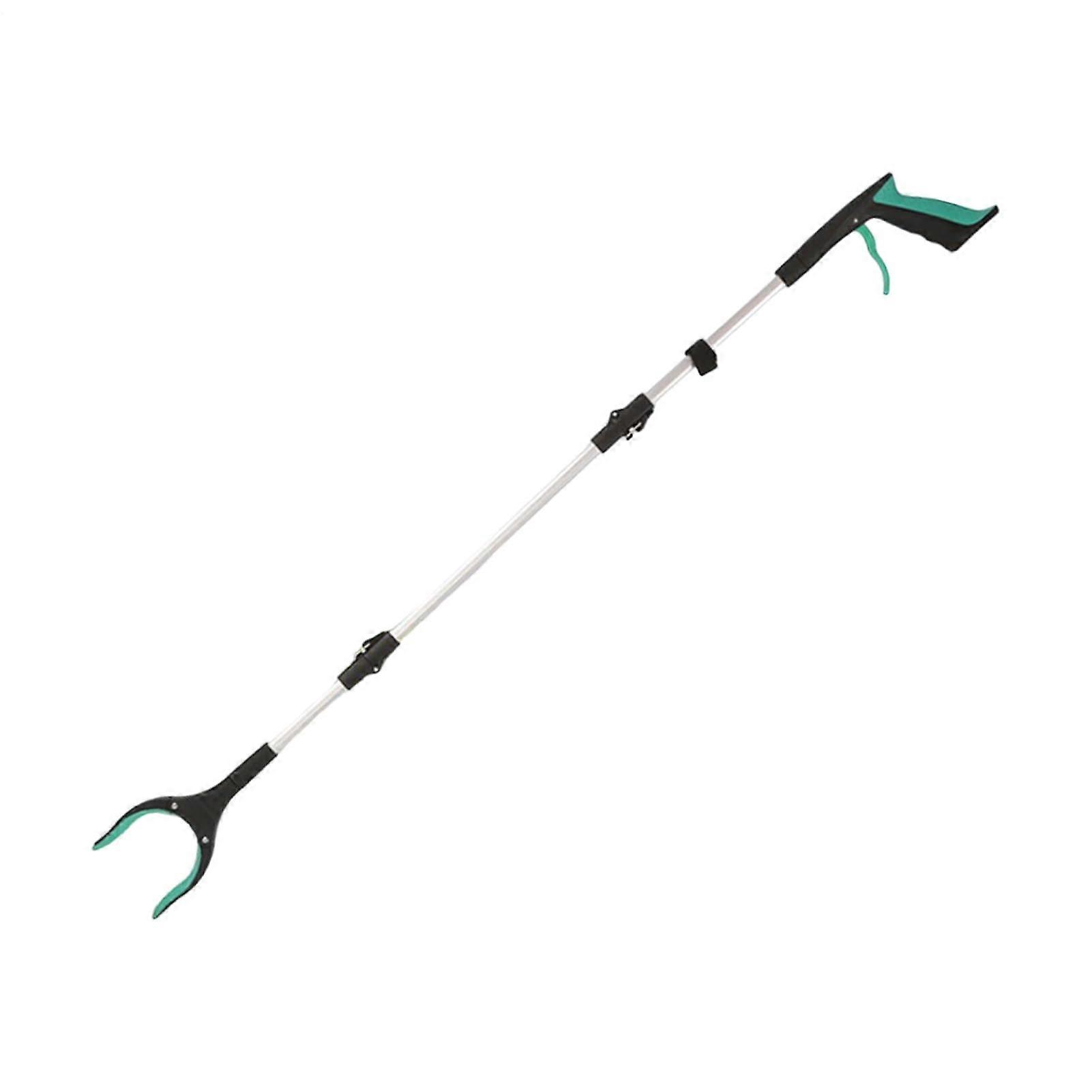 Grabber Claw Stainless Steel Picker Handle Reach Tool for Elderly - Portable Foldable Claw Garbage Picker May Green