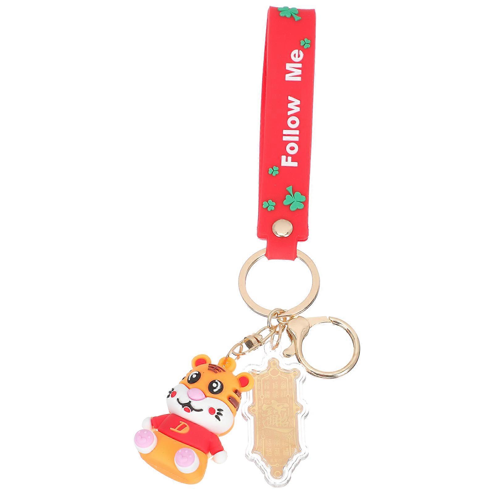 Cute Tiger Key Chain Q-Version Bag Accessory Assorted Color Creative 1Pcs