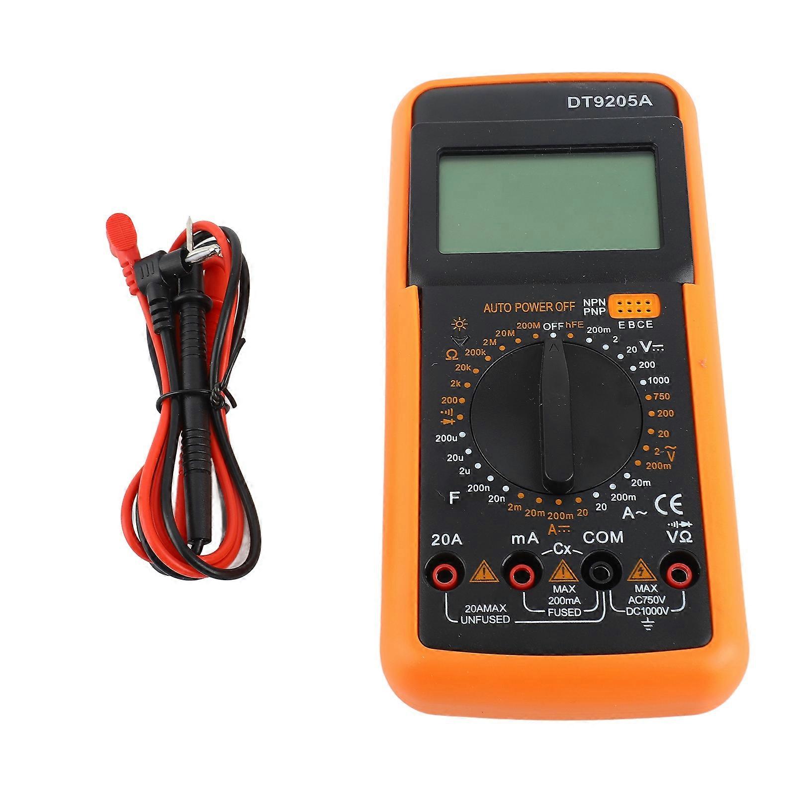 Digital Multimeter DT9205A Universal Meter with High Accuracy Overload Protection for Electrical Testing and Measurement