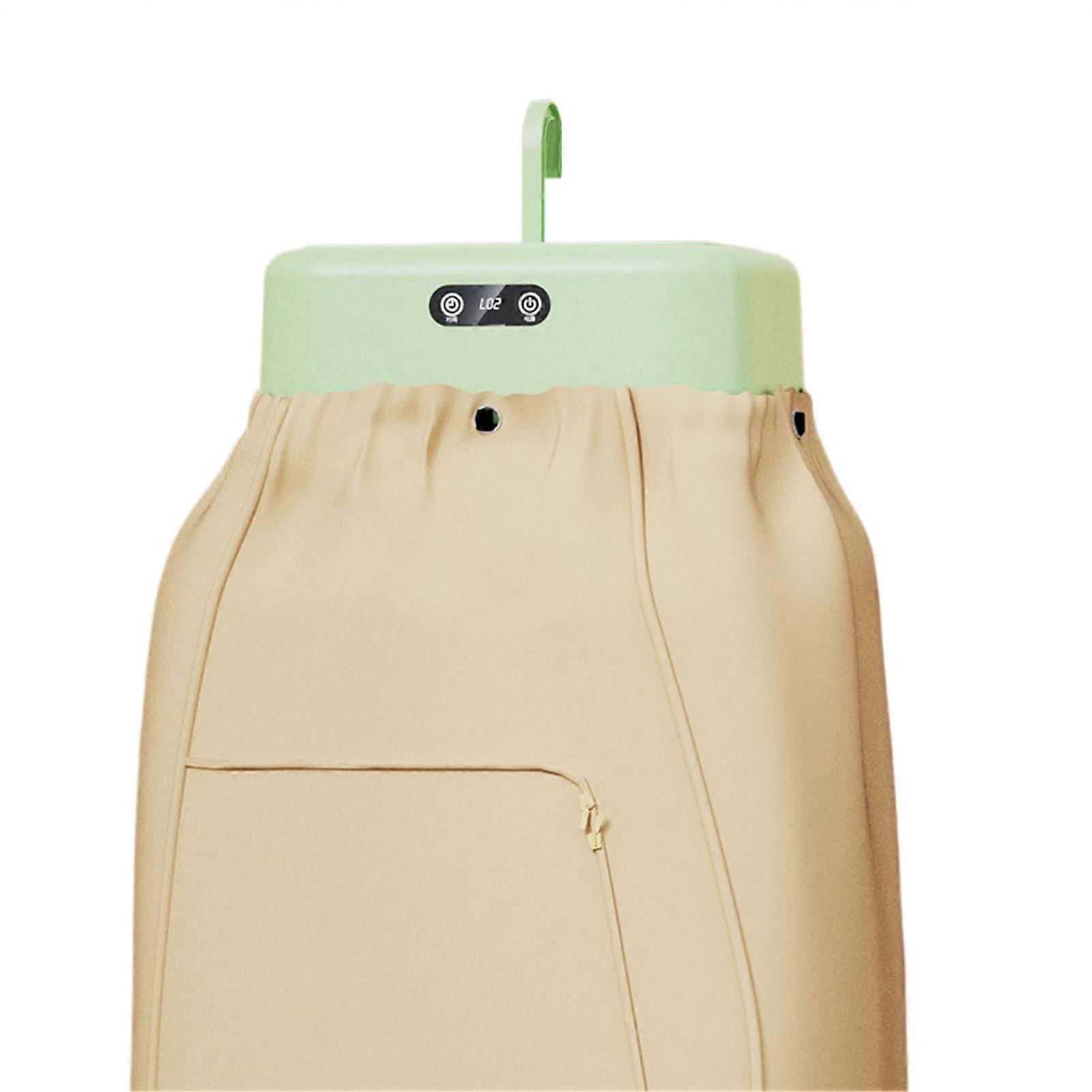 Portable Clothes Dryer, Electric, With Dust Cover, 2 Temperature Settings, Drying Timer, Green, For Balcony, Camping