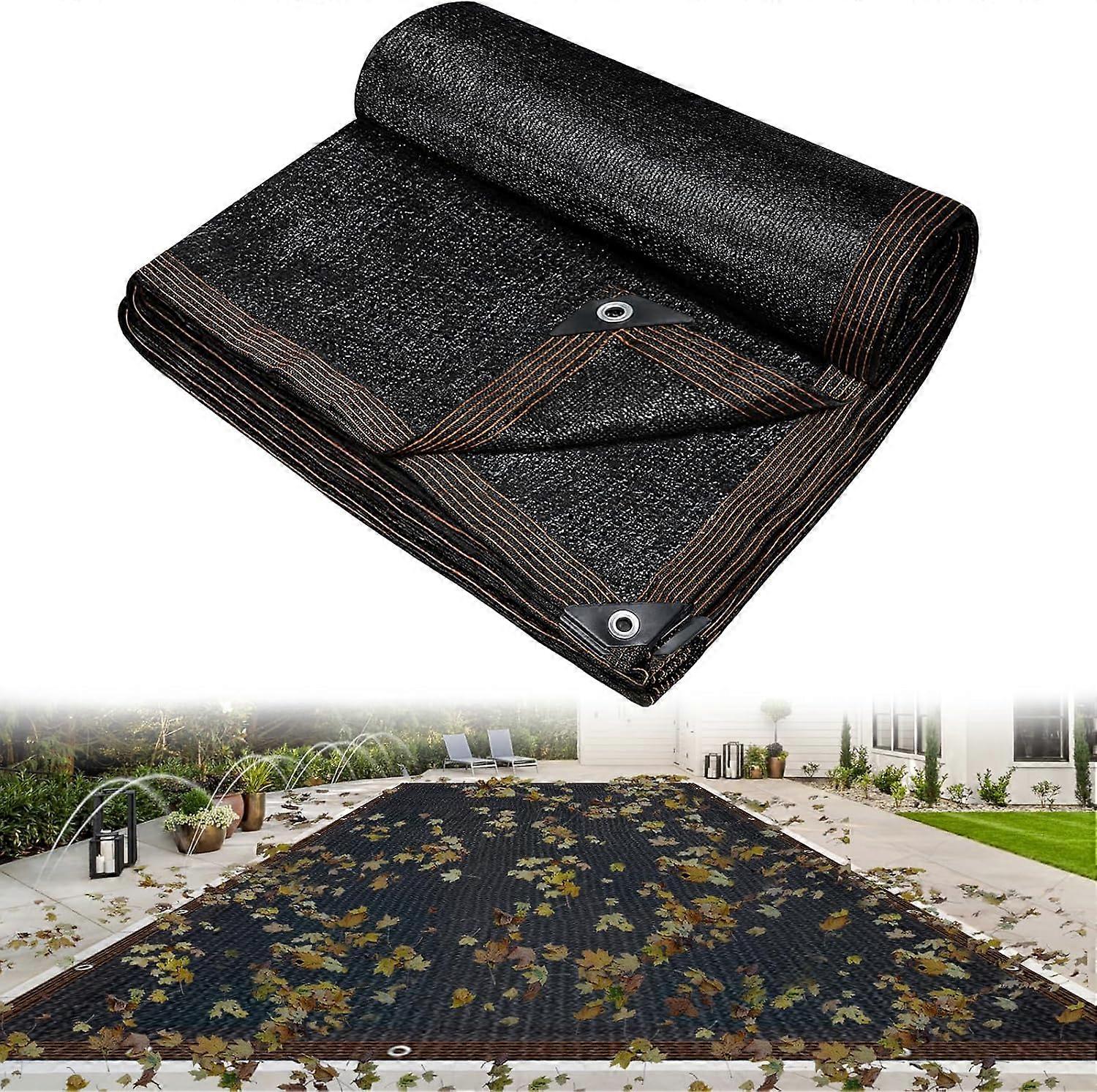20 X 36 Ft Rectangular Pool Leaf Net Cover, Fine Mesh Pool Cover with Reinforced Gromments, Leaf Netting Covers Suitable for 16 X 32 Ft Inground or A