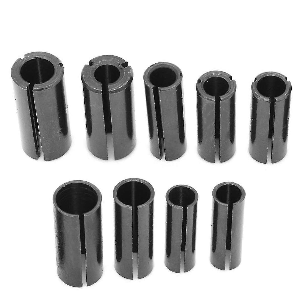 Milling Cutter Chuck Adapter, 9Pcs Milling Cutter Chuck Adapter, Wood Router Chuck Adapter, Split Ring