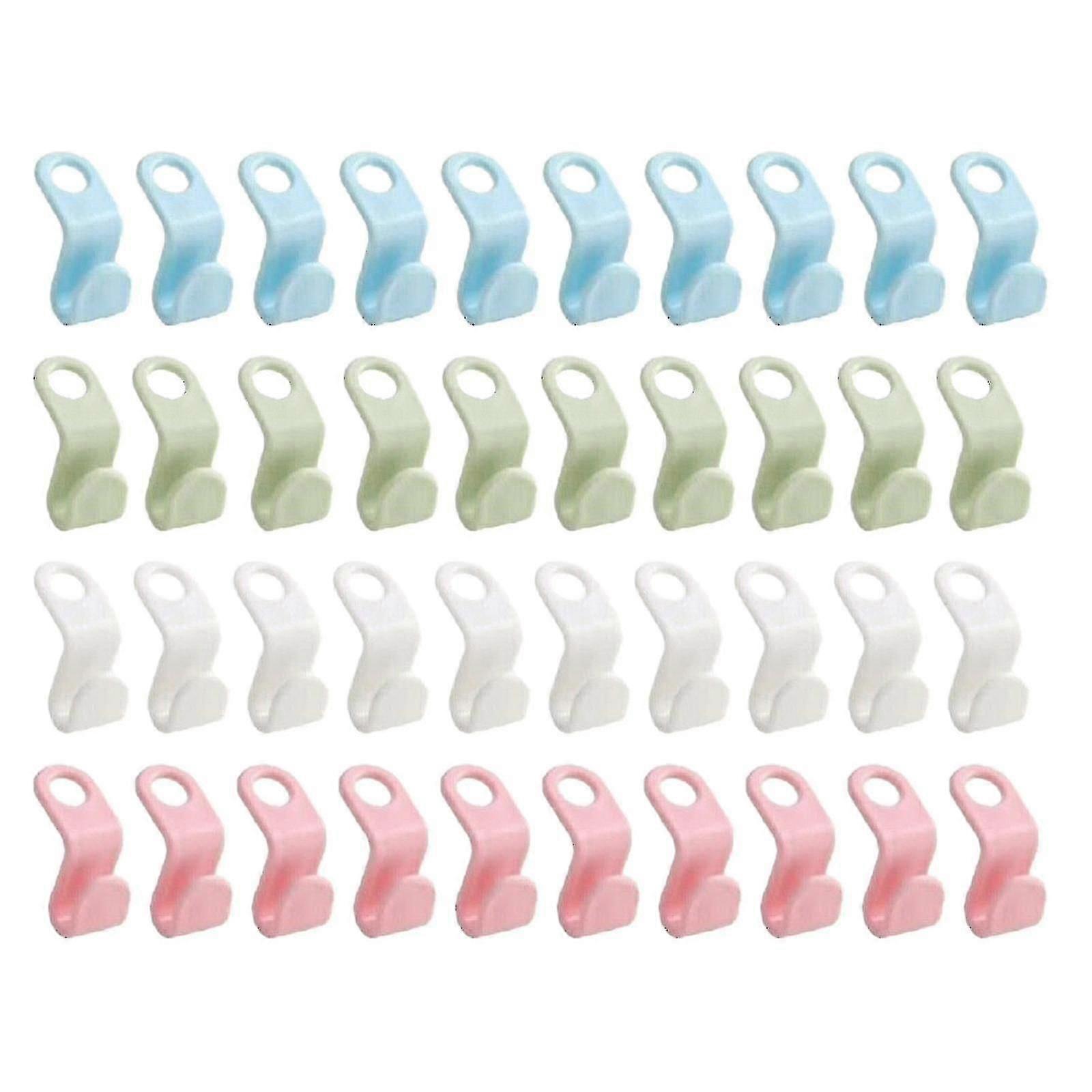 40pcs Clothes Hanger Connector Hooks, Closet Organizer Space-Saving Clips