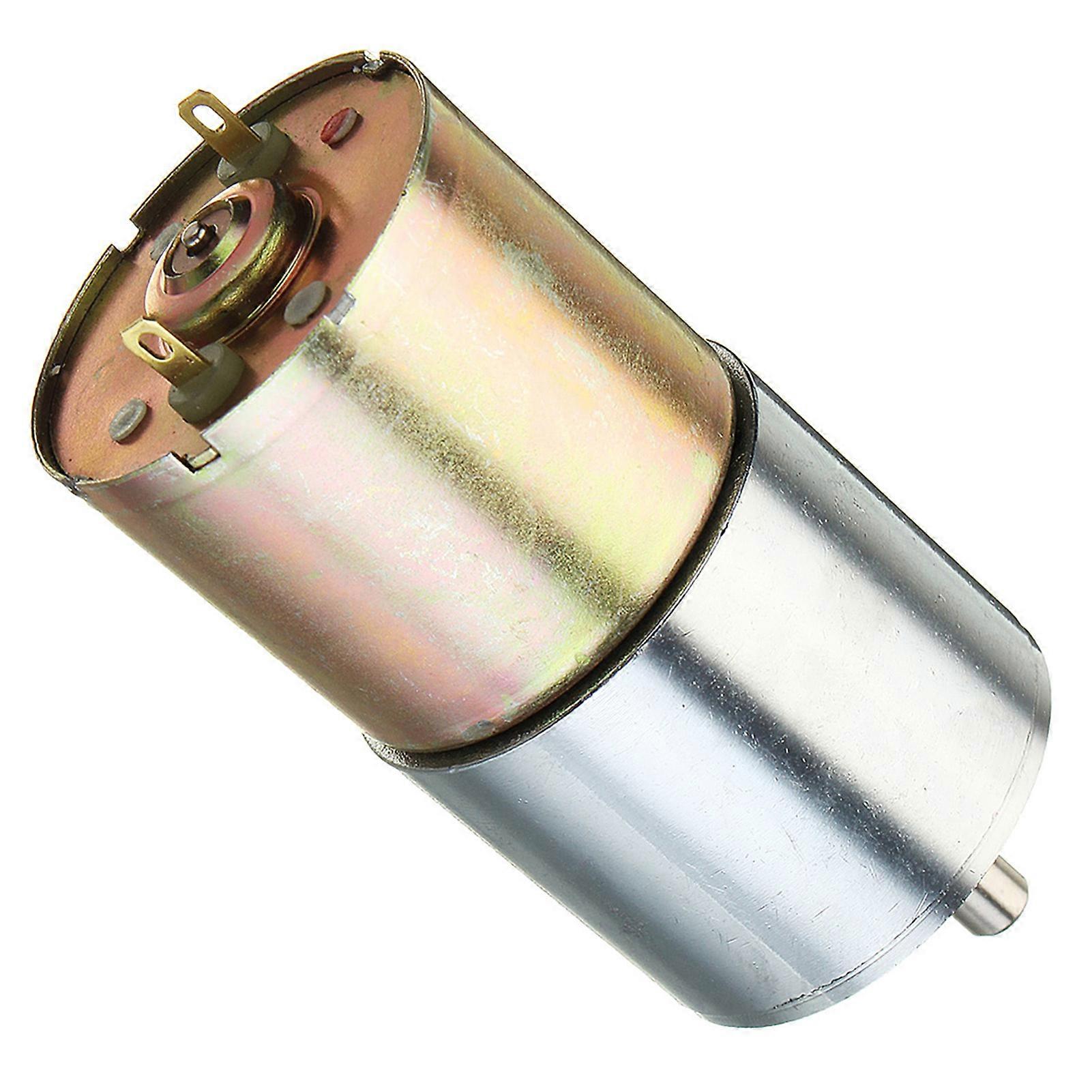 12V High Torque Electric Speed-changing Box Motor Low Speed with 37mm Speed-changing Box 2 Terminal Connectors