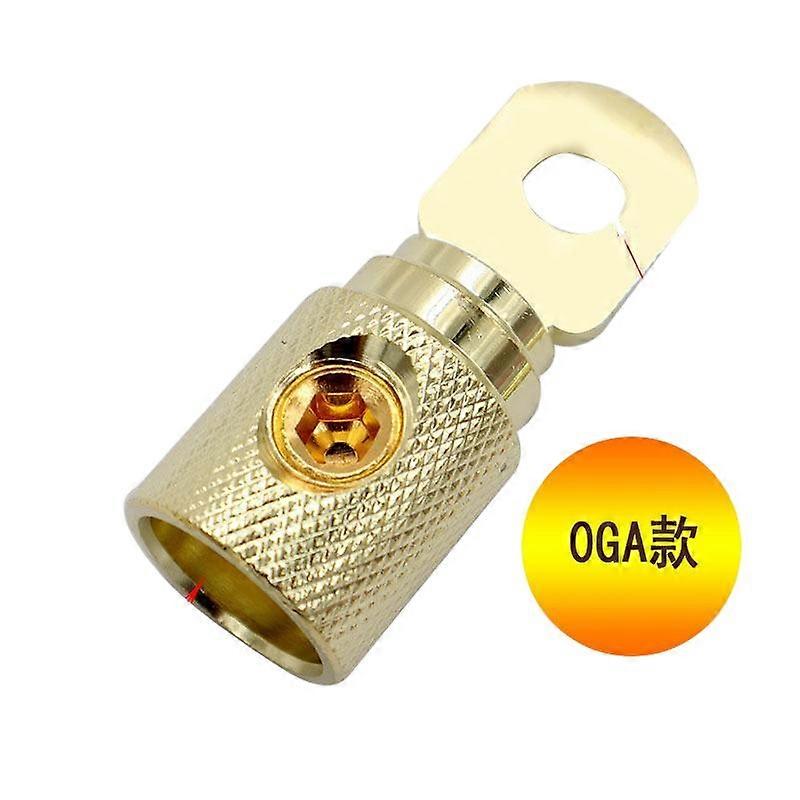 Automotive audio O-type terminal blocks, pure copper-gilded, solder-free, suitable for a variety of audio systems, automotive audio modification