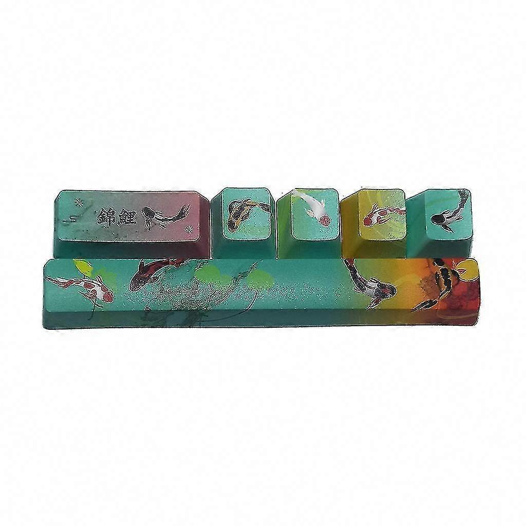 Novelty PBT Keycaps for Mechanical Keyboards OEM Profile 5-Side Dye-Sublimation Set of 6
