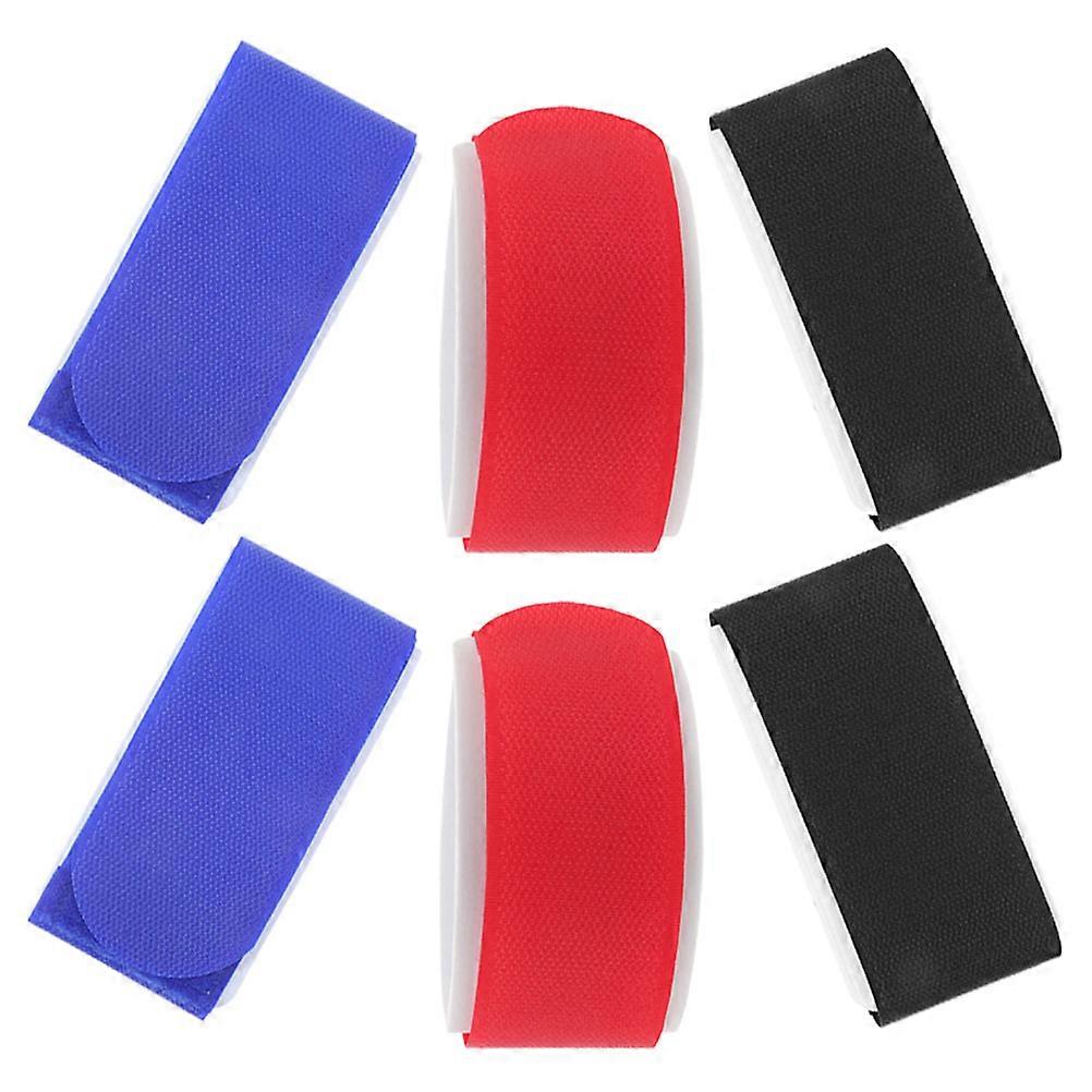 Ski Rack Straps Adjustable Brake Retainer Strap for Ski Equipment Multi Nylon with Hook and Loop Closure for Convenient and Portable 6Pcs