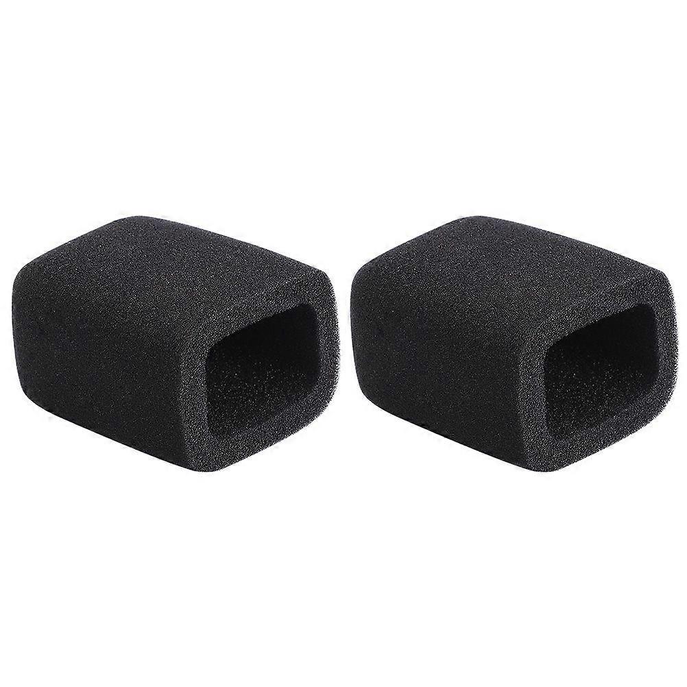 2pcs Office Practical Microphone Covers Supple Sponge Microphone Covers