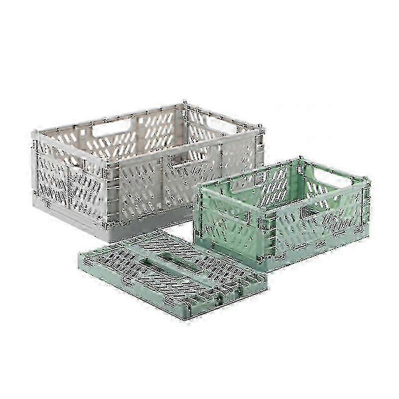 3-Pack Stackable and Collapsible Plastic Storage Boxes for Home Organization