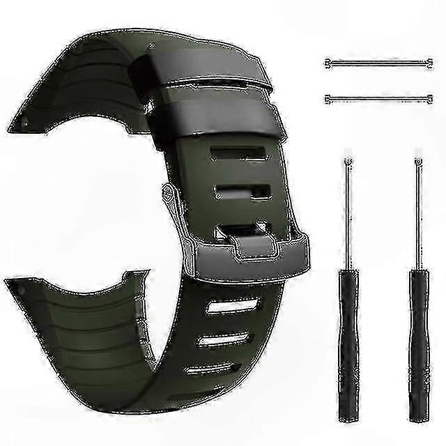 Sport Strap Replacement for Suunto Core Smartwatch with Metal Clasp and Rubber Accessory Band for Wrist