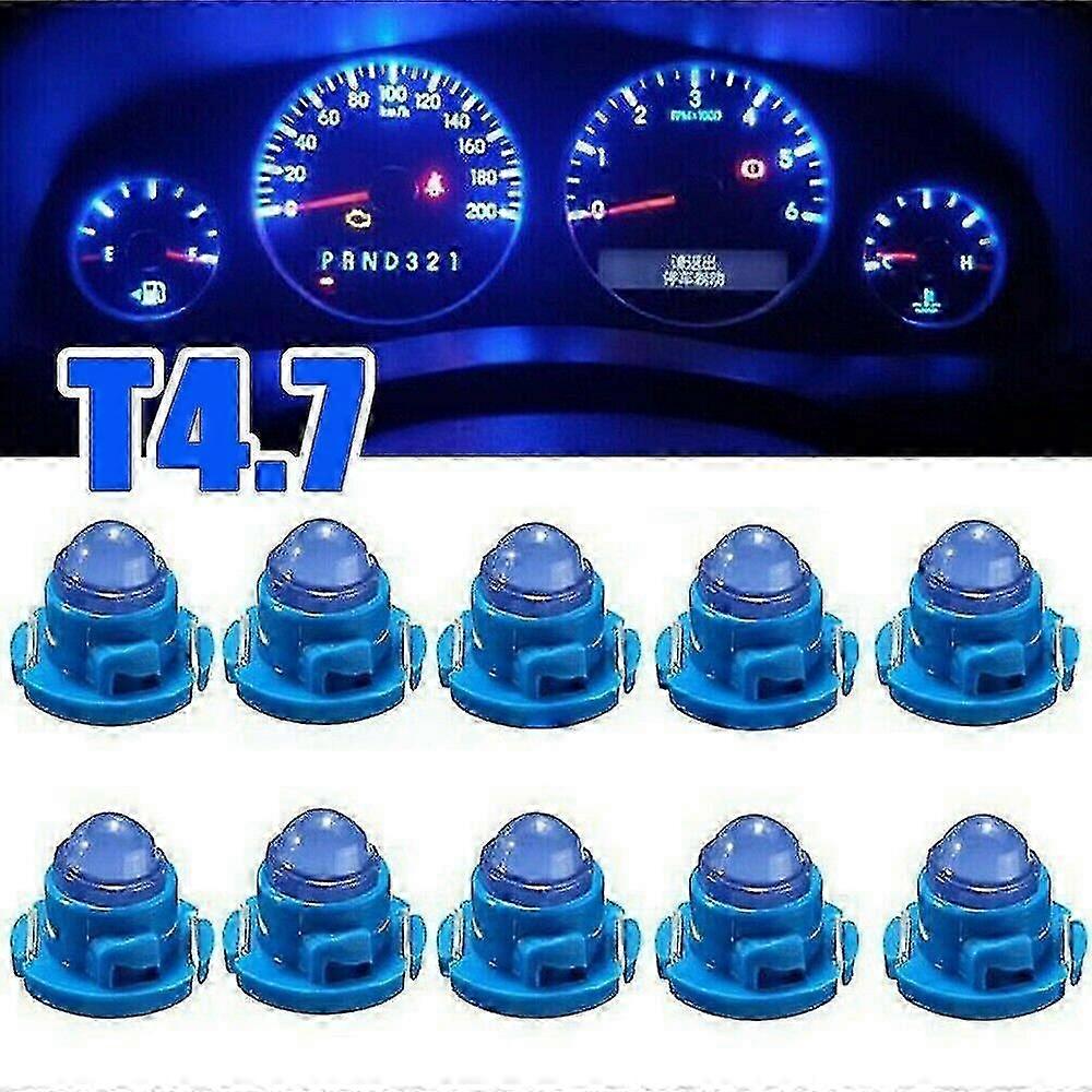 10x Blue T4.7 SMD LED Bulbs For Instrument Gauge Cluster Dash Light W/ Sockets