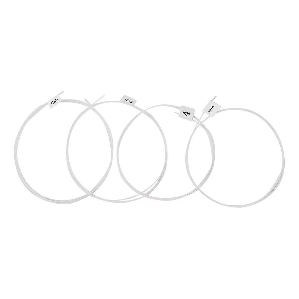 4pcs Transparent Carbon Fiber Ukulele Strings Set 0.52-0.74mm