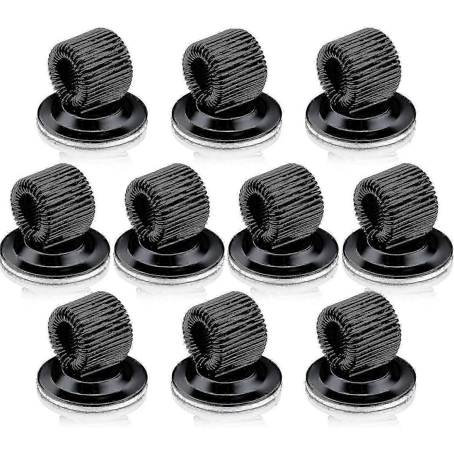 10 Pack Steel Pen Holder Clips with Adjustable Spring Loop and Self-Adhesive Feature for OrganizingPens