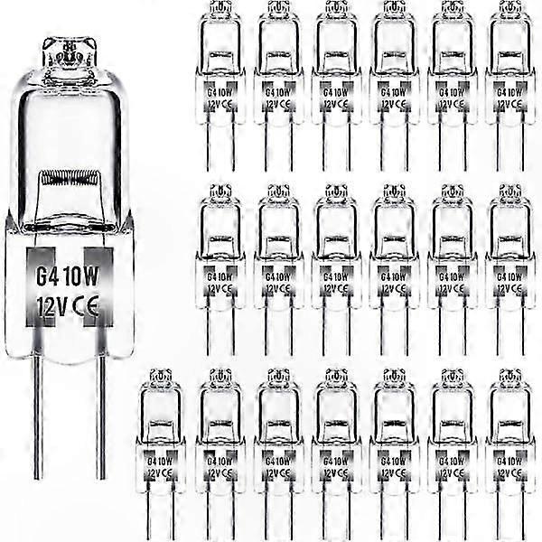 Warm White G4 Halogen Bulbs 10W 12V - 20 Pack