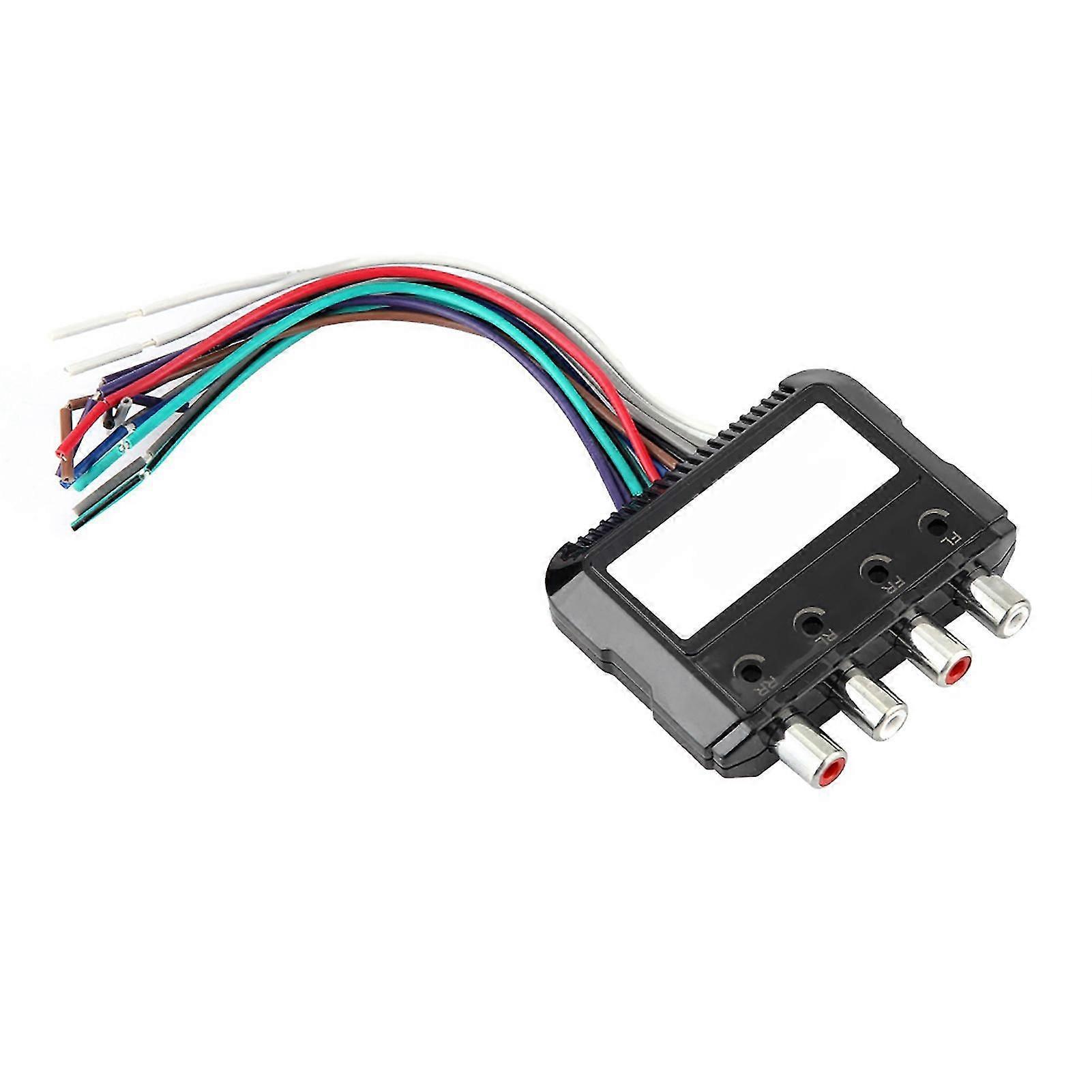 Car Stereo Subwoofer 4 Channel High to Low Audio Converter with Power Amplifier Control Wire