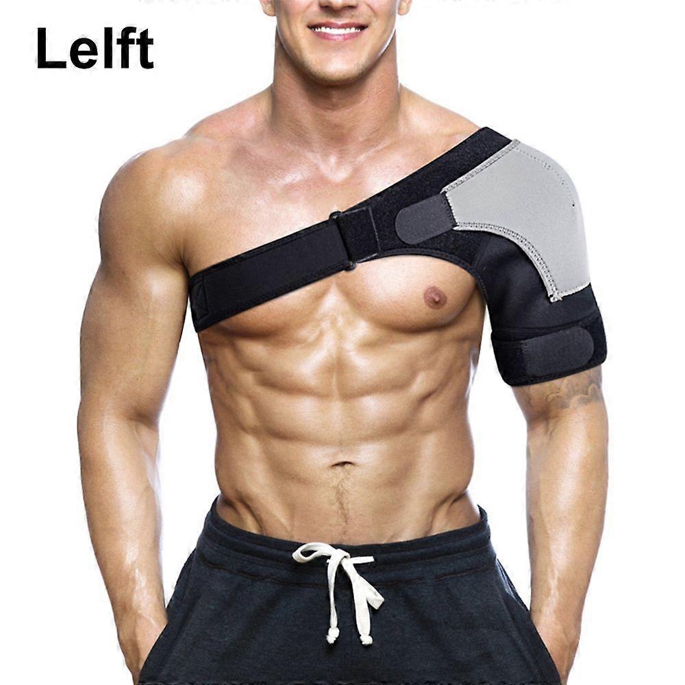 Adjustable Shoulder Compression Brace, 1 Piece Ice Pack Support for Injuries, Prevents Pain from Sprain, Tendonitis and Bursitis